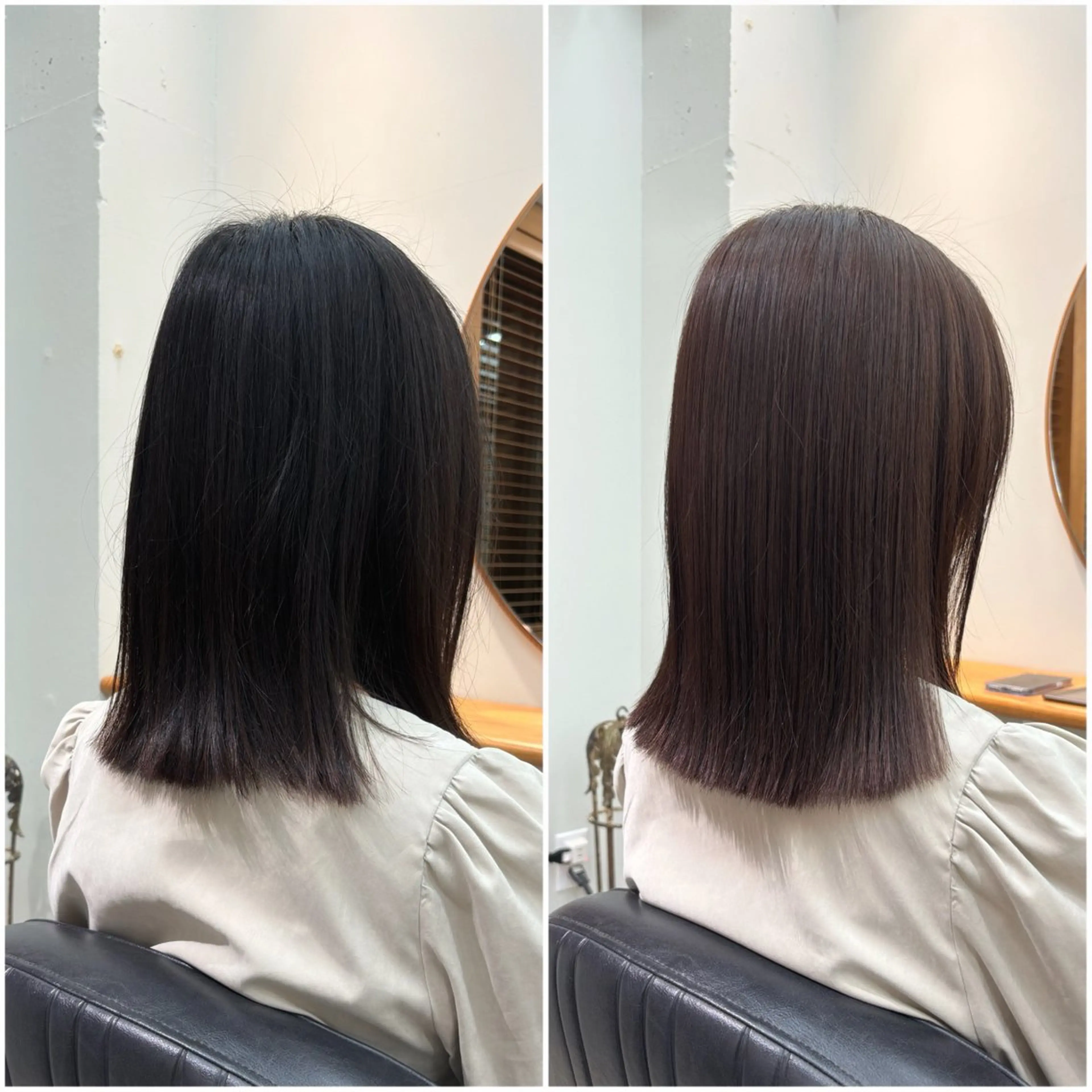 ミディアム カラー ヘアカラー トリートメント ヘッドスパ ☑️aiko【艶 カラー・ショート募】のヘアスタイル
