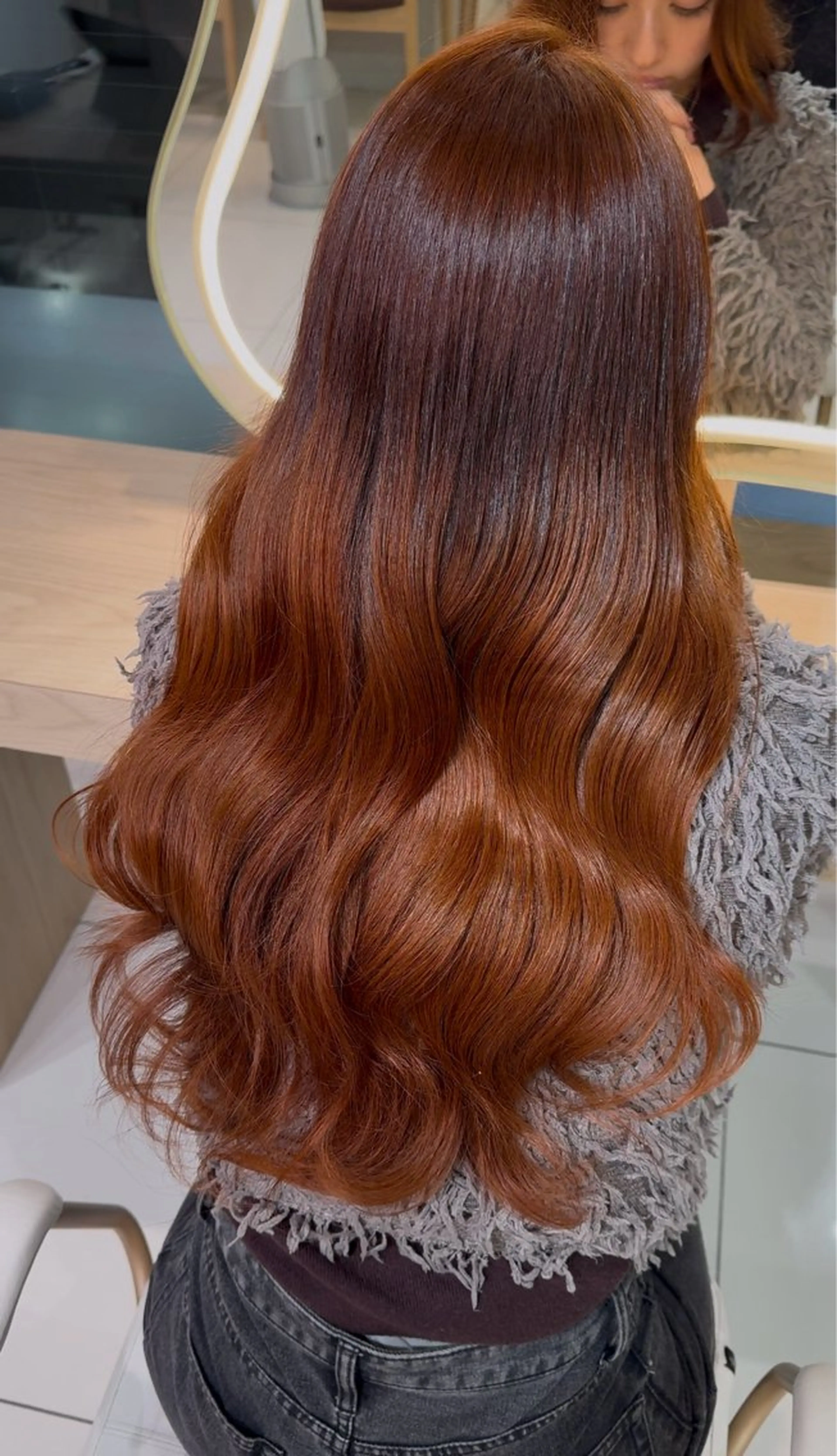 ロング ヘアカラー レイヤー❤️‍🔥 くびれヘア/西野和裕のヘアスタイル