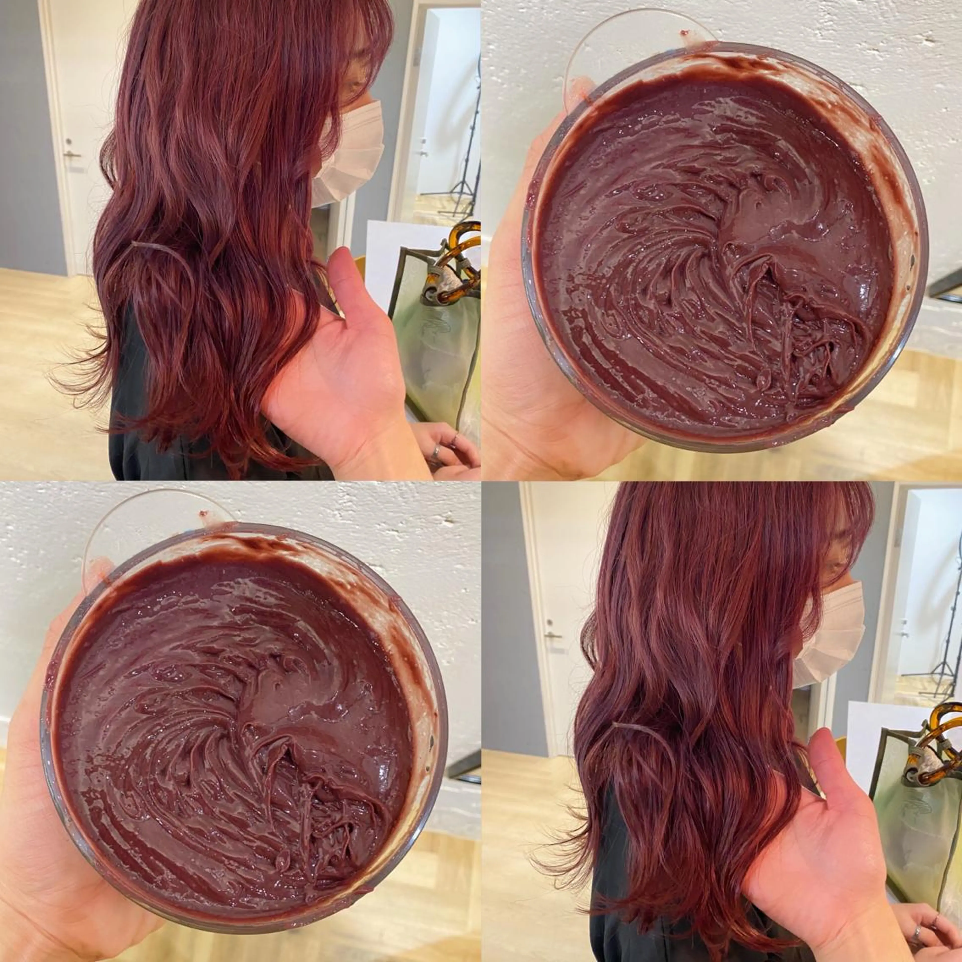 セミロング カラー ボルドーカラー salon village所属・色落ちまで可愛い🧚 心斎橋hikaruのヘアスタイル