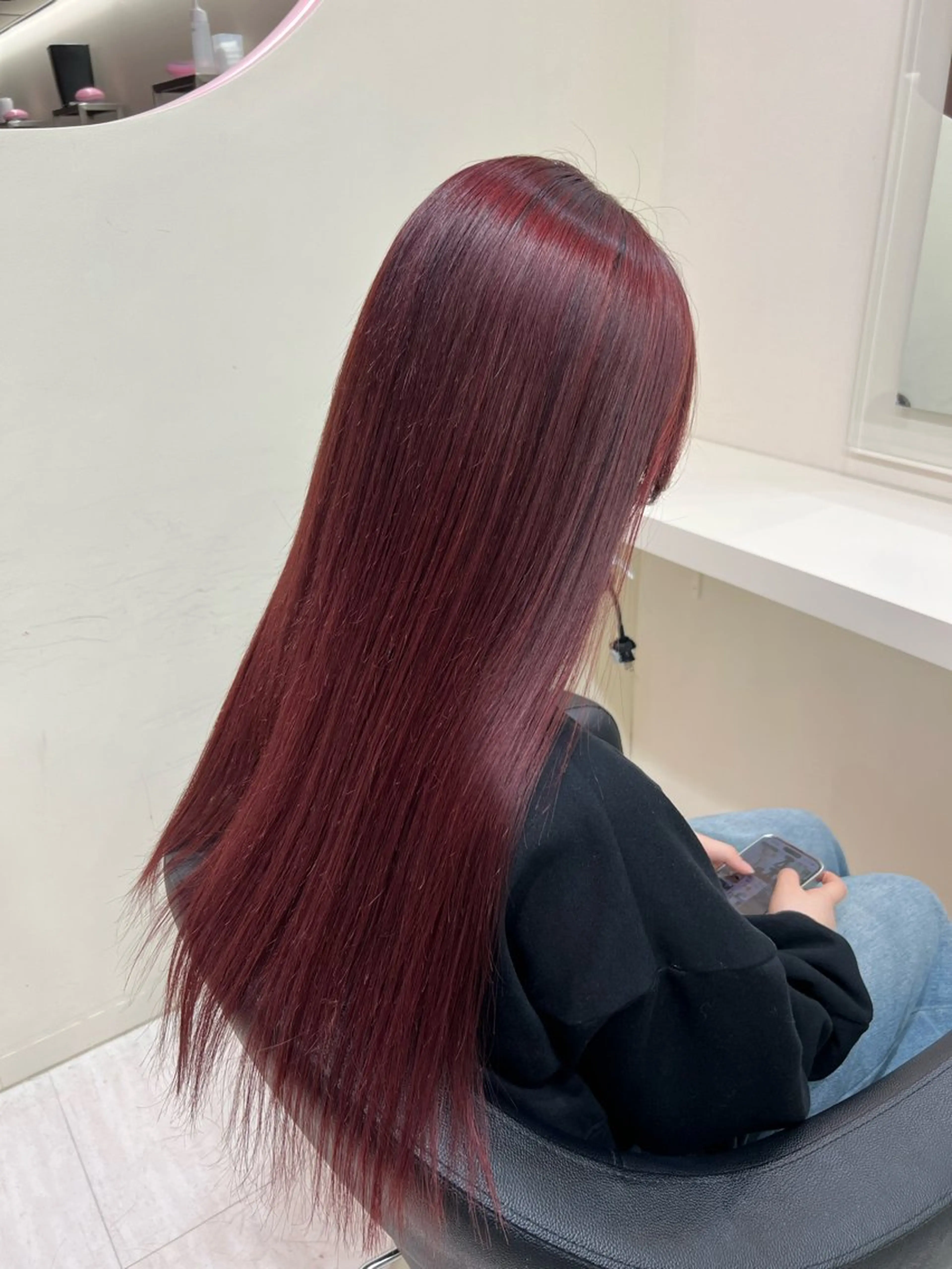 ロング ヘアカラー メンズレディース お任せください伊織のヘアスタイル