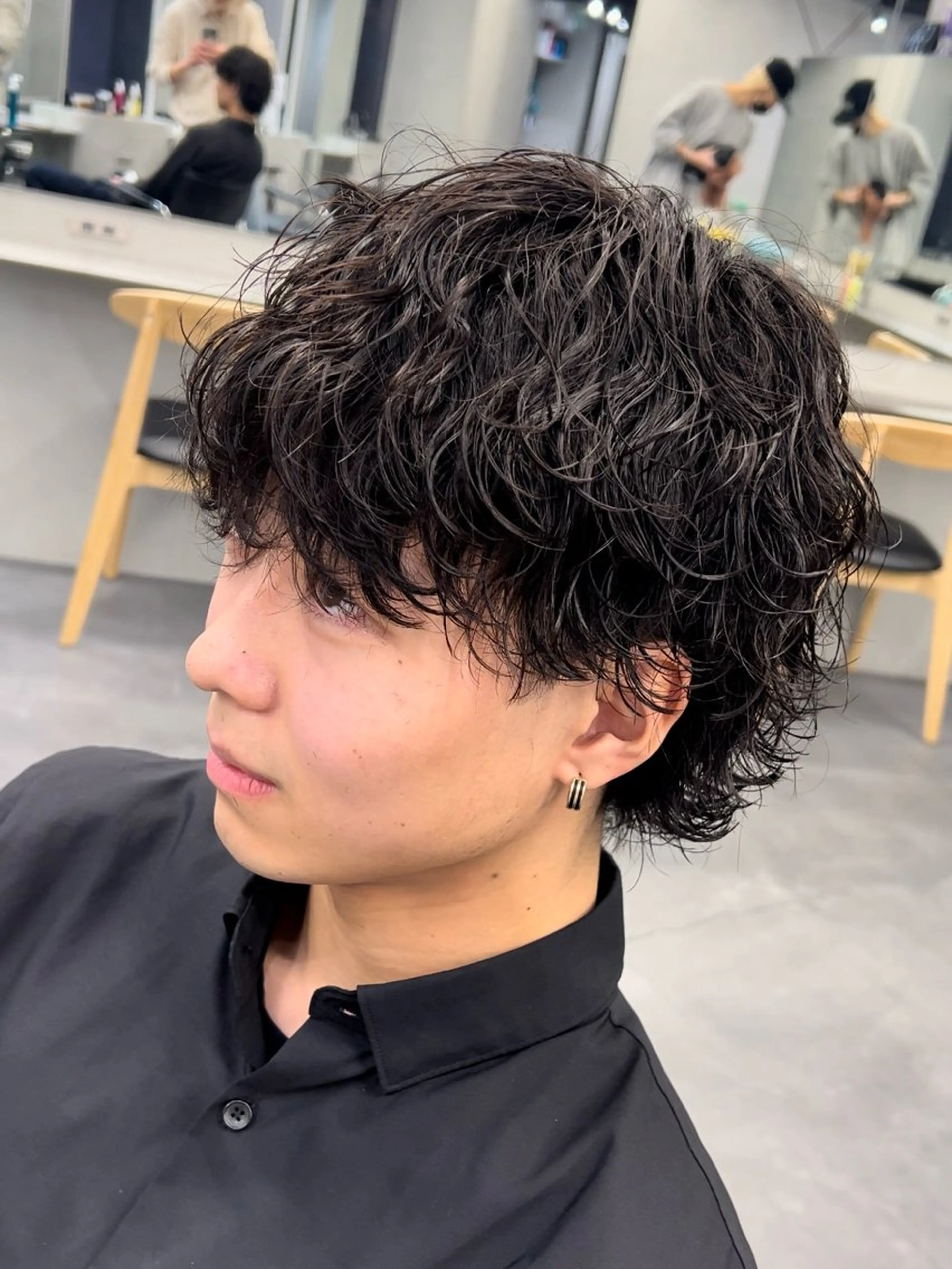 ショート パーマ メンズ メンズパーマ 波巻きパーマ カット パーマ トリートメント fifth TOKYO所属・fifth　石垣 海音のヘアスタイル