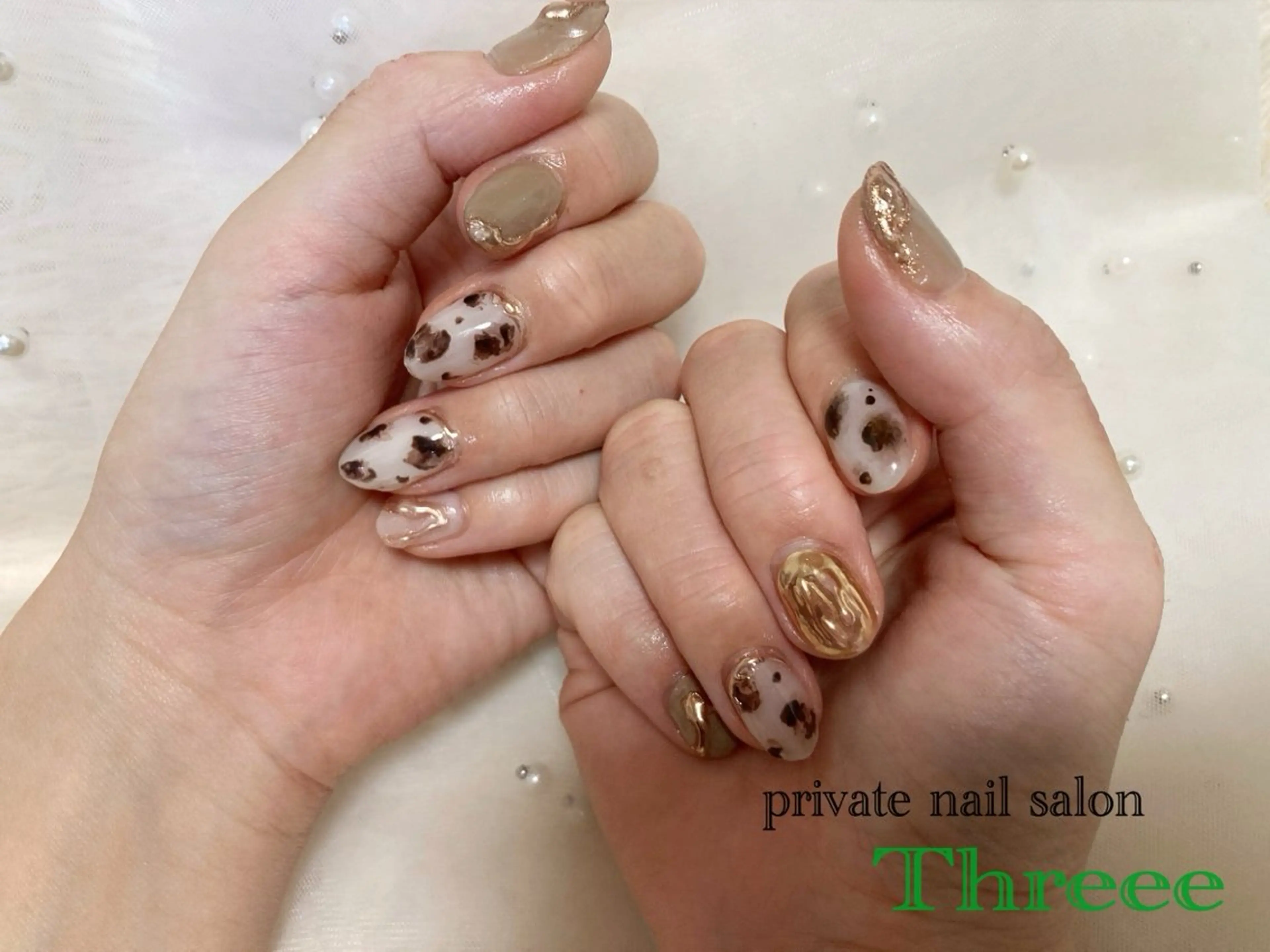 ネイル アニマル柄 ハンドネイル Nail salon - Threee　-のネイルデザイン