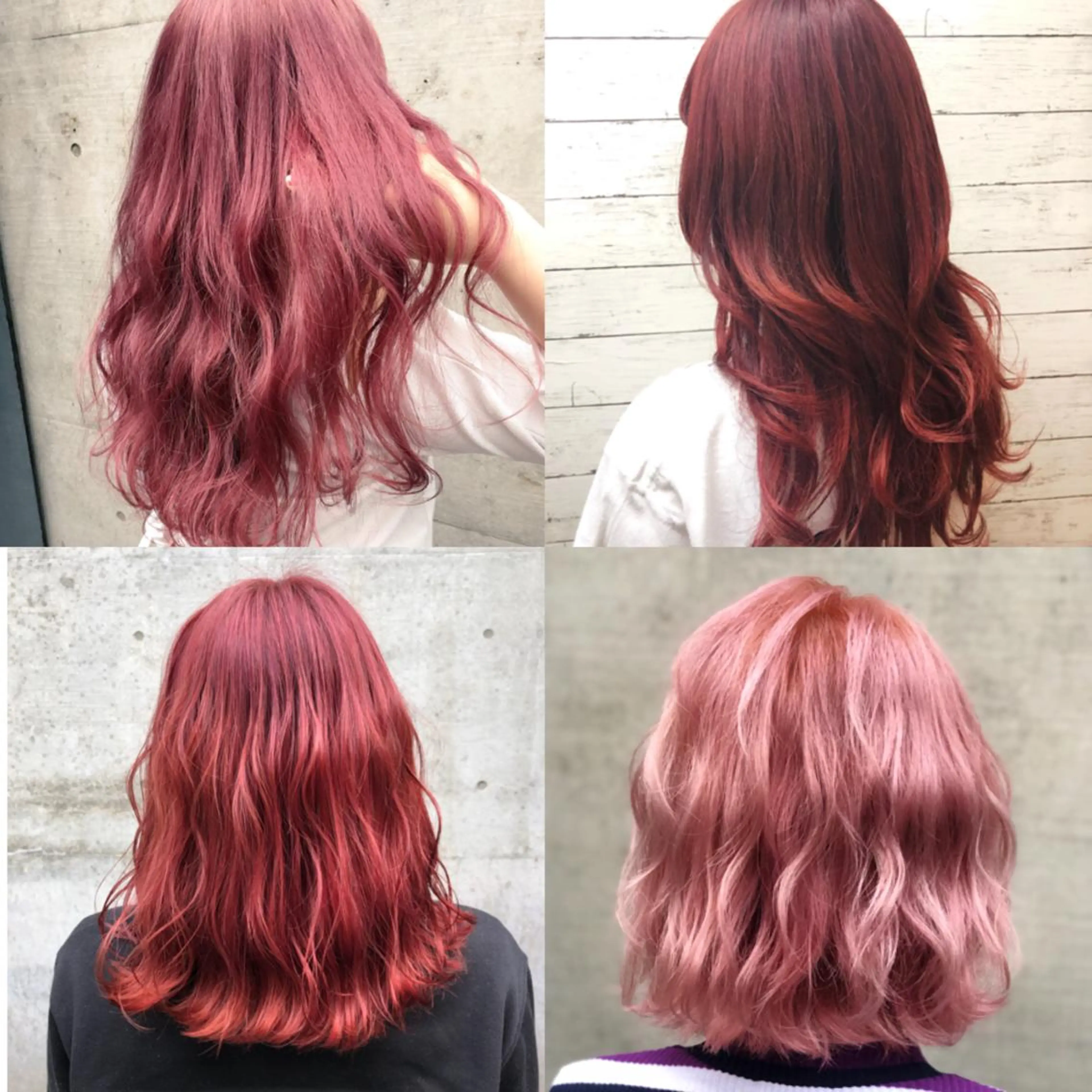 ミディアム カラー カシス ピンクカラー ヘアカラー ヘアセット 韓国ヘア🤍髪質改善 🇰🇷AKANEのヘアスタイル