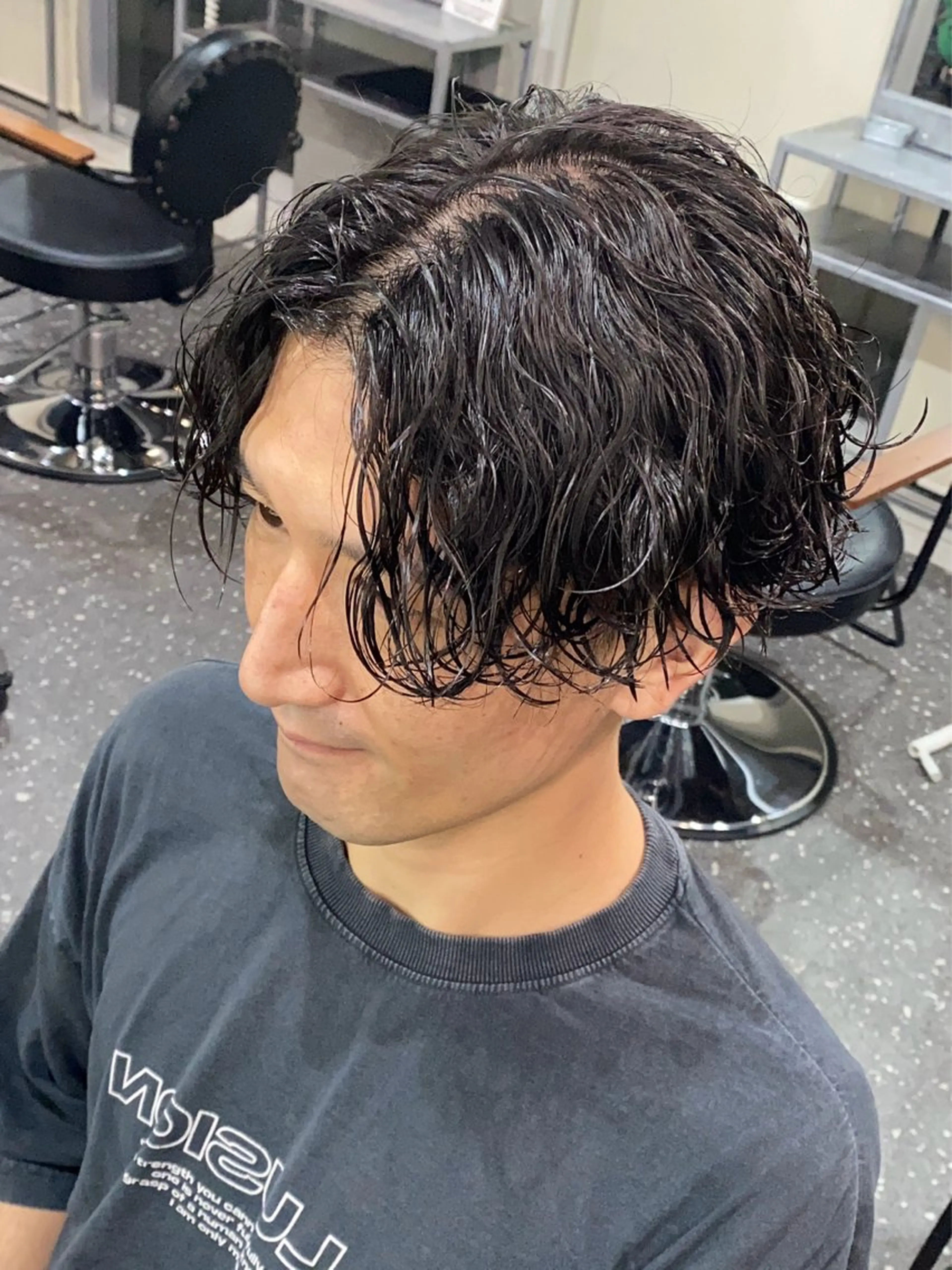 パーマ メンズ カット パーマ パーマ/ダブルカラー ブリーチ⭐️海斗のヘアスタイル