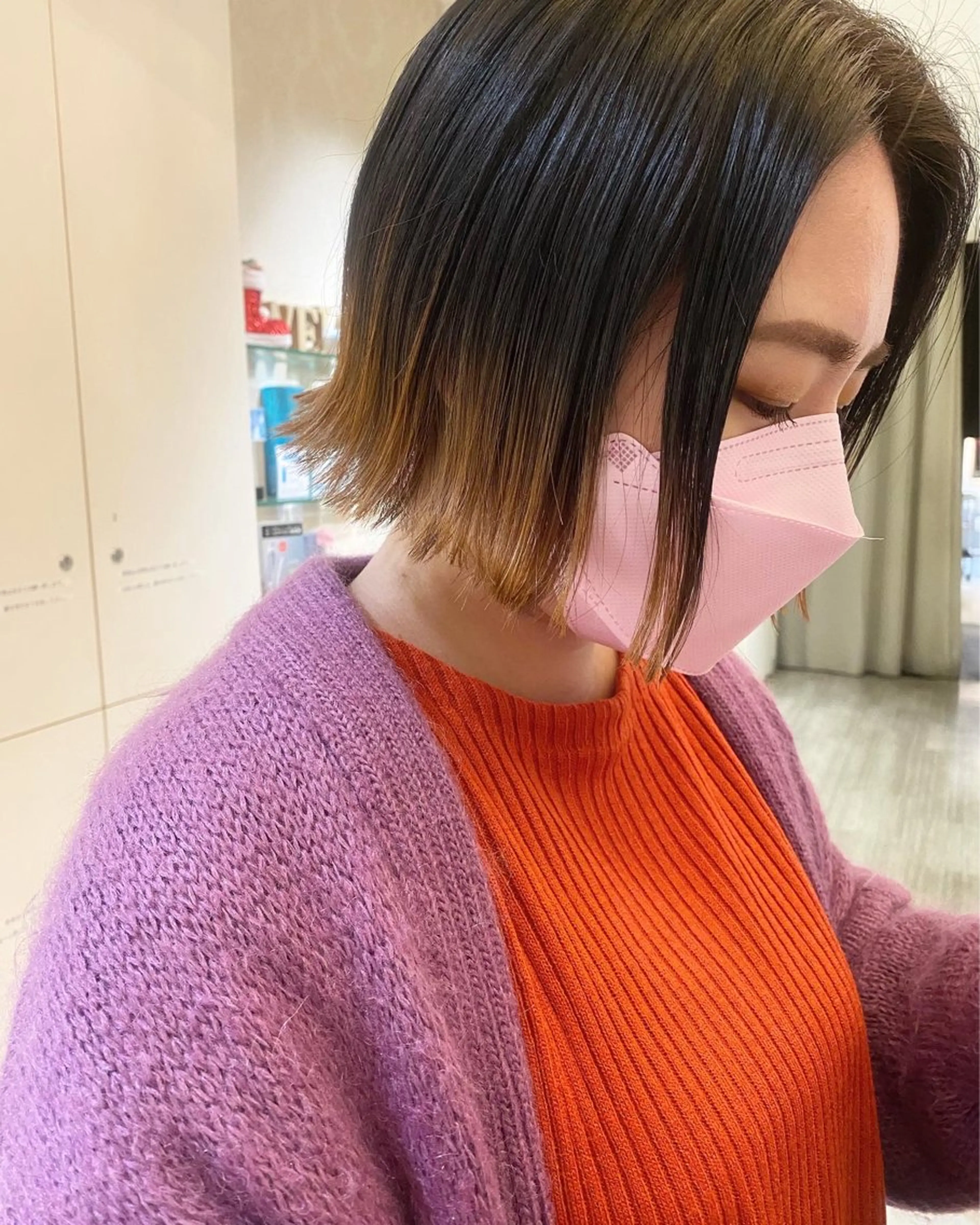 ミディアム カラー ヘアカラー 駅チカ【ali'i】 アリイ花崎友美☘のヘアスタイル