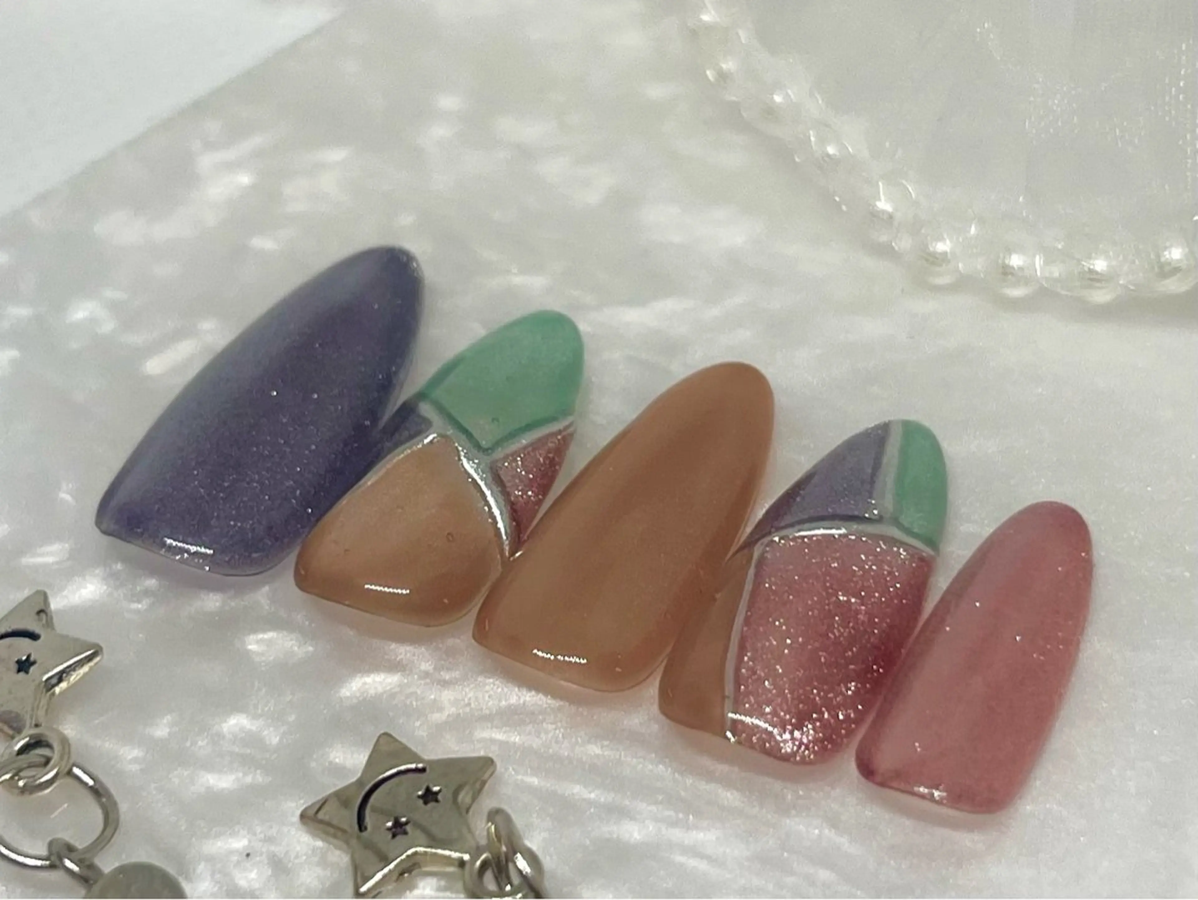 ネイル マグネットネイル ハンドネイル RIKA@salon newsproutのネイルデザイン