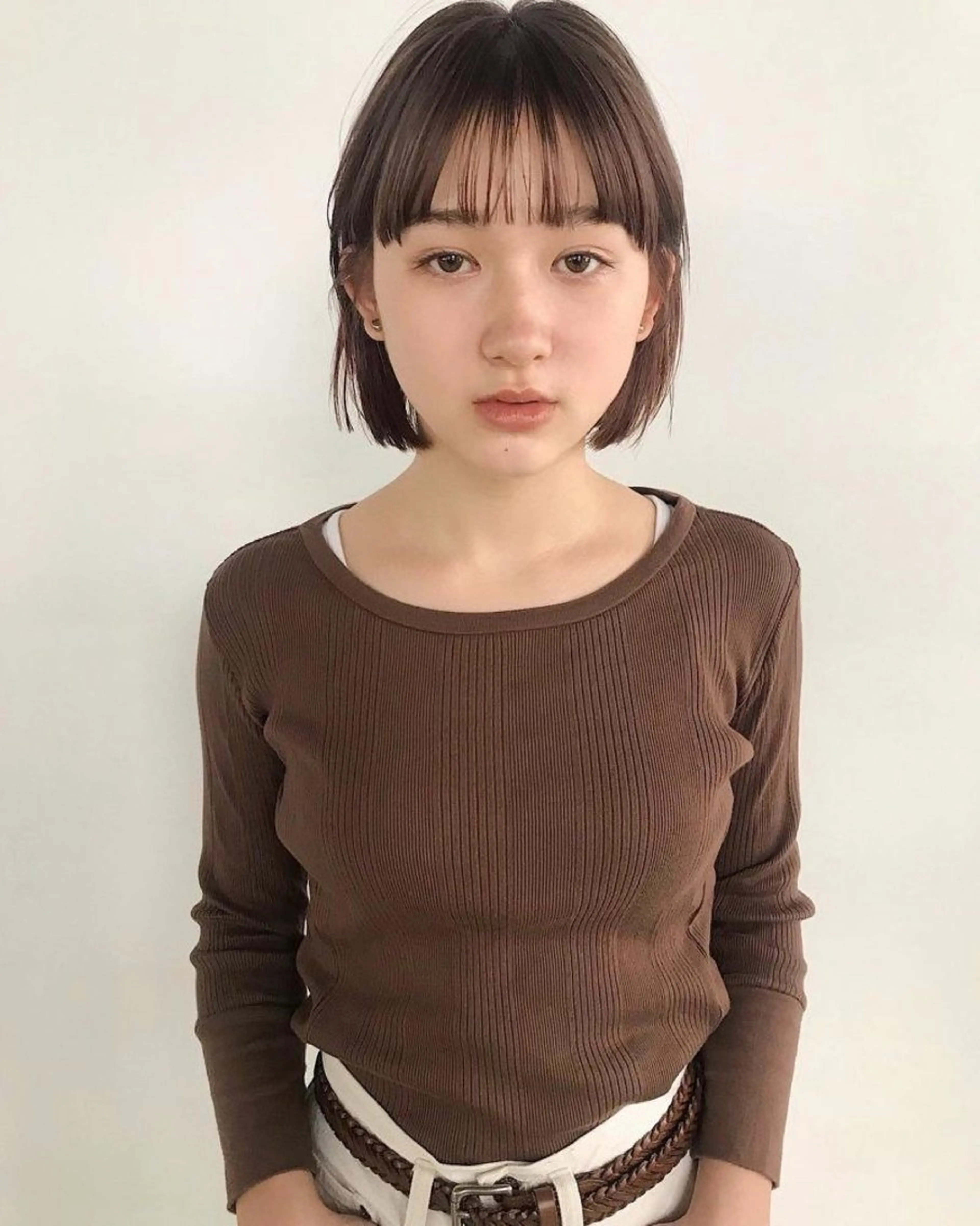ミディアム ワイドバング カット ヘアカラー 似合わせcut ◎ 倉橋実咲のヘアスタイル