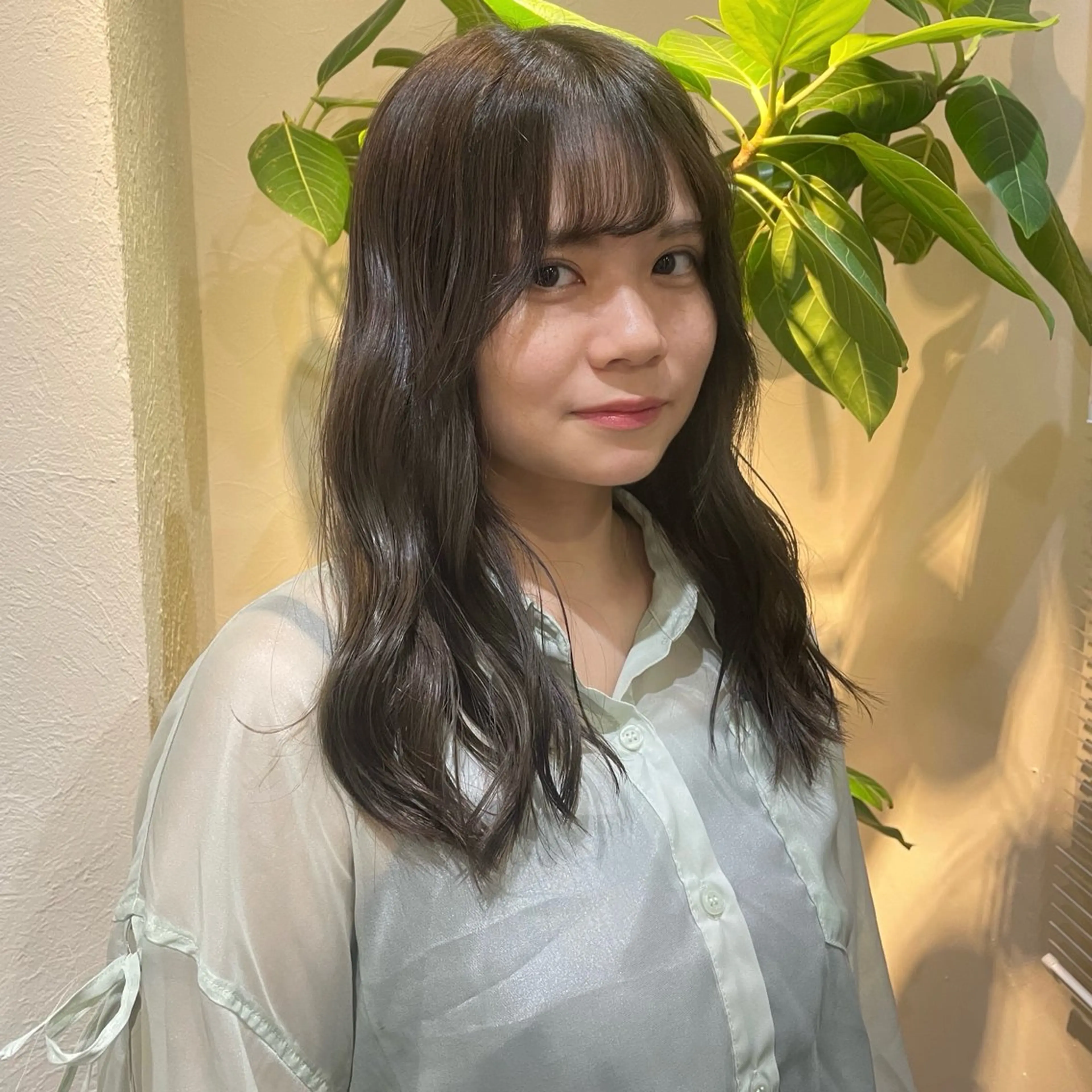 セミロング カラー ブリーチ ダブルカラー グレージュ ブリーチなしカラー オリーブグレージュ カット ヘアカラー ヘッドスパ puf 伏見 /RIONAのヘアスタイル