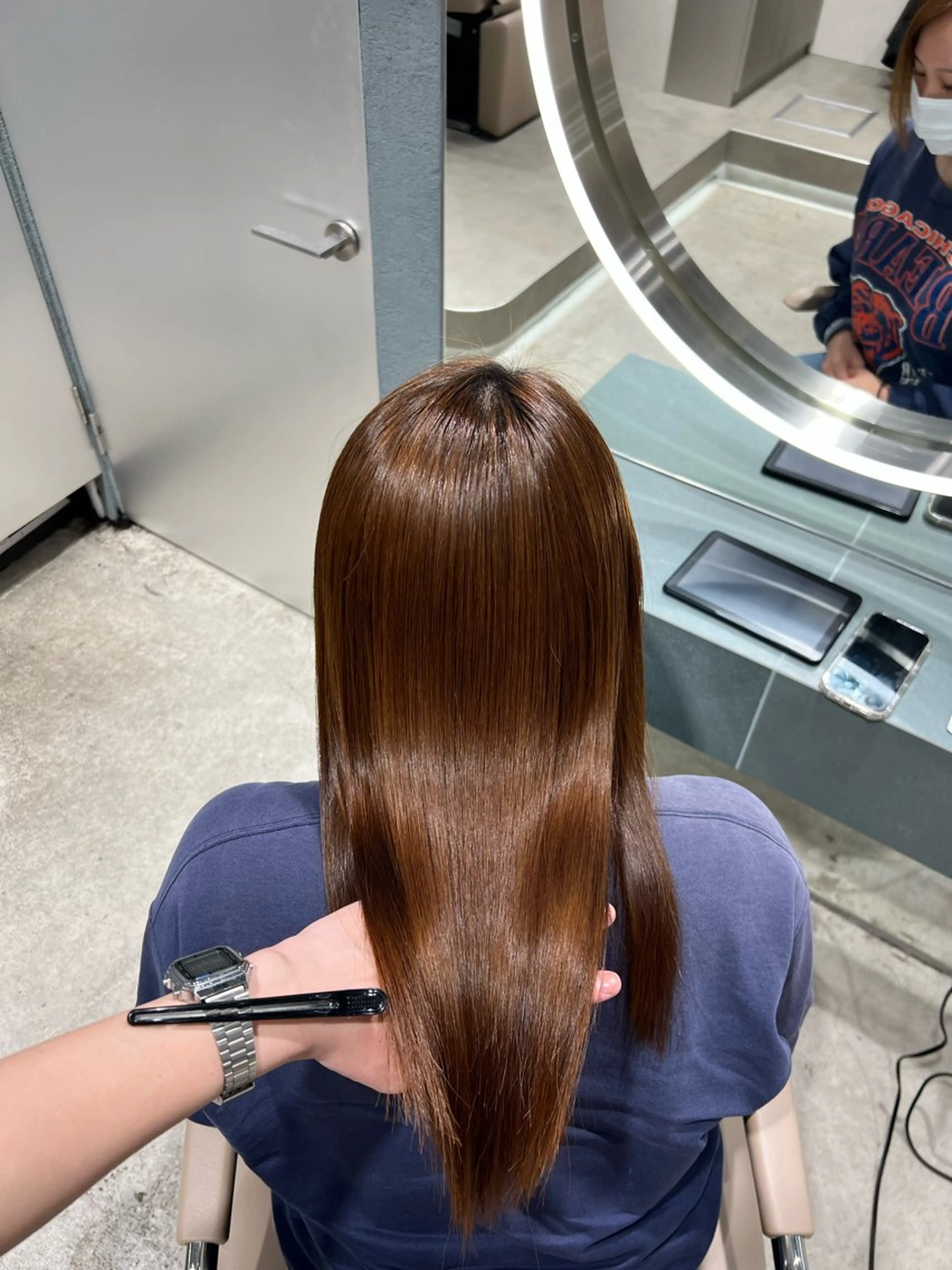 ミディアム カラー ヘアカラー トリートメント ✨髪質改善 縮毛矯正 艶髪 立川美容室✨のヘアスタイル
