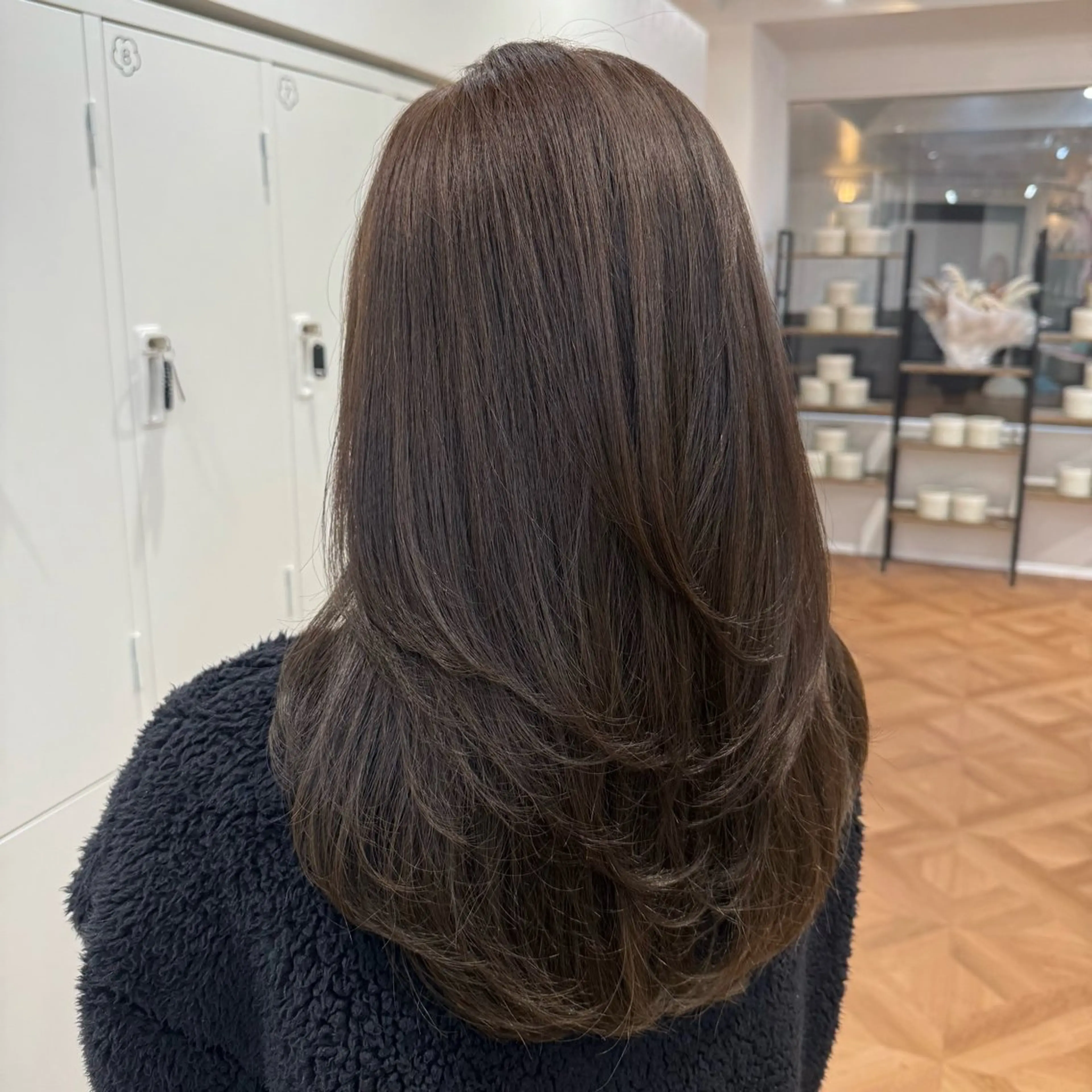 ロング カラー ヘアアレンジ キヨミ 韓国レイヤーカットのヘアスタイル