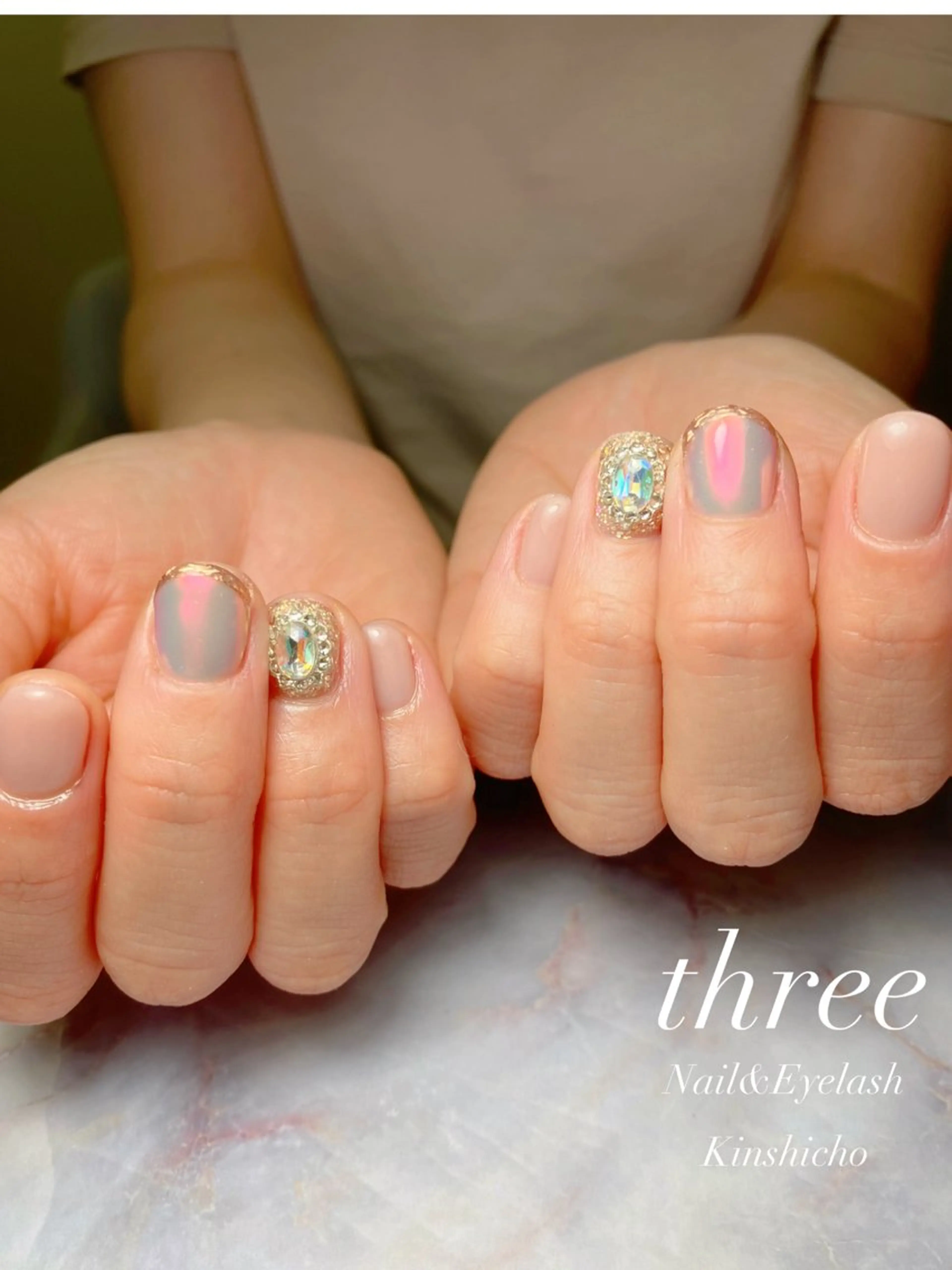 ネイル 韓国ネイル ハンドネイル three Nail&Eyeのネイルデザイン