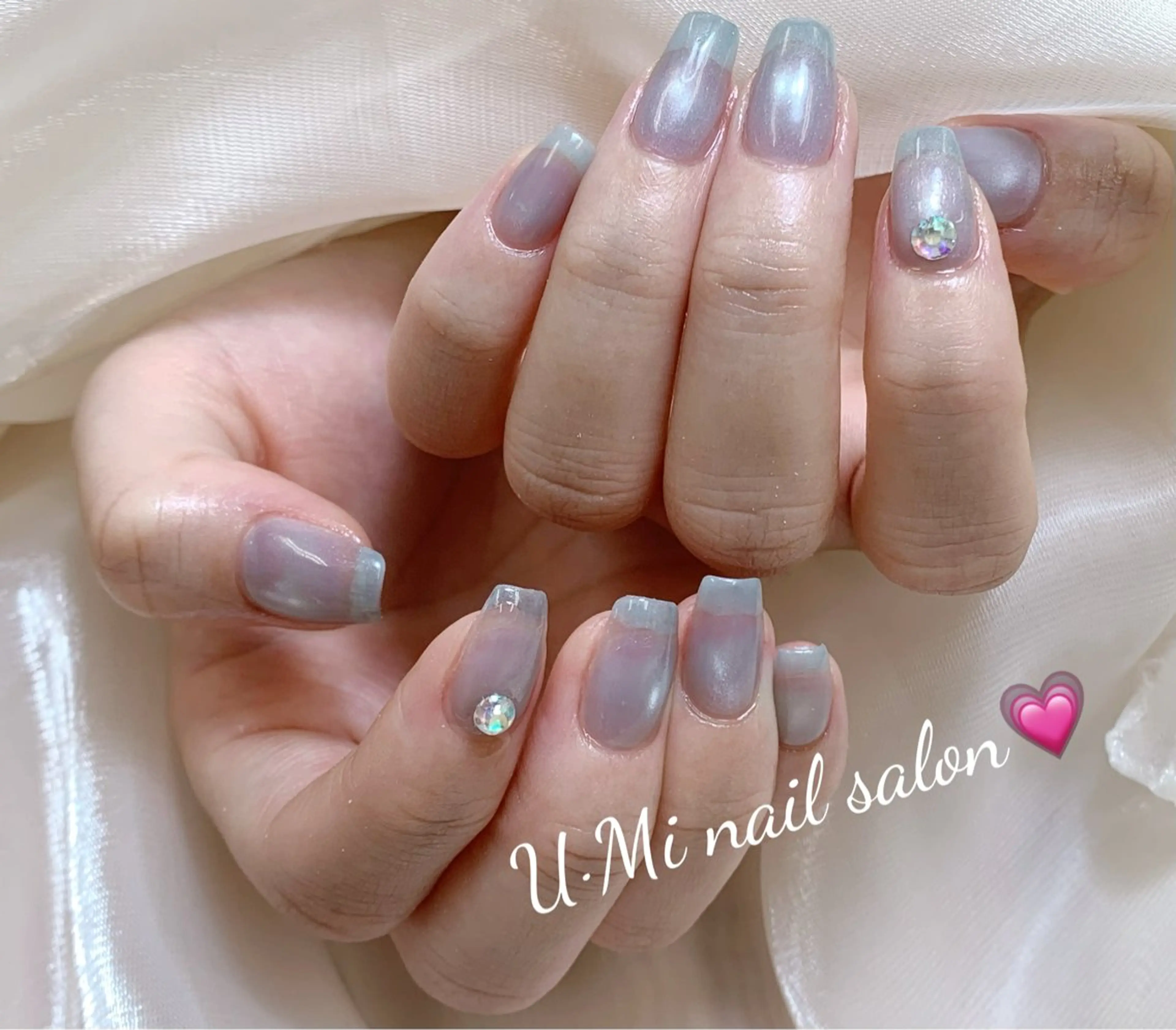 ネイル マグネットネイル マグネットワンカラー ワンカラーネイル U·Mi nail salon所属・U·Mi 容のネイルデザイン
