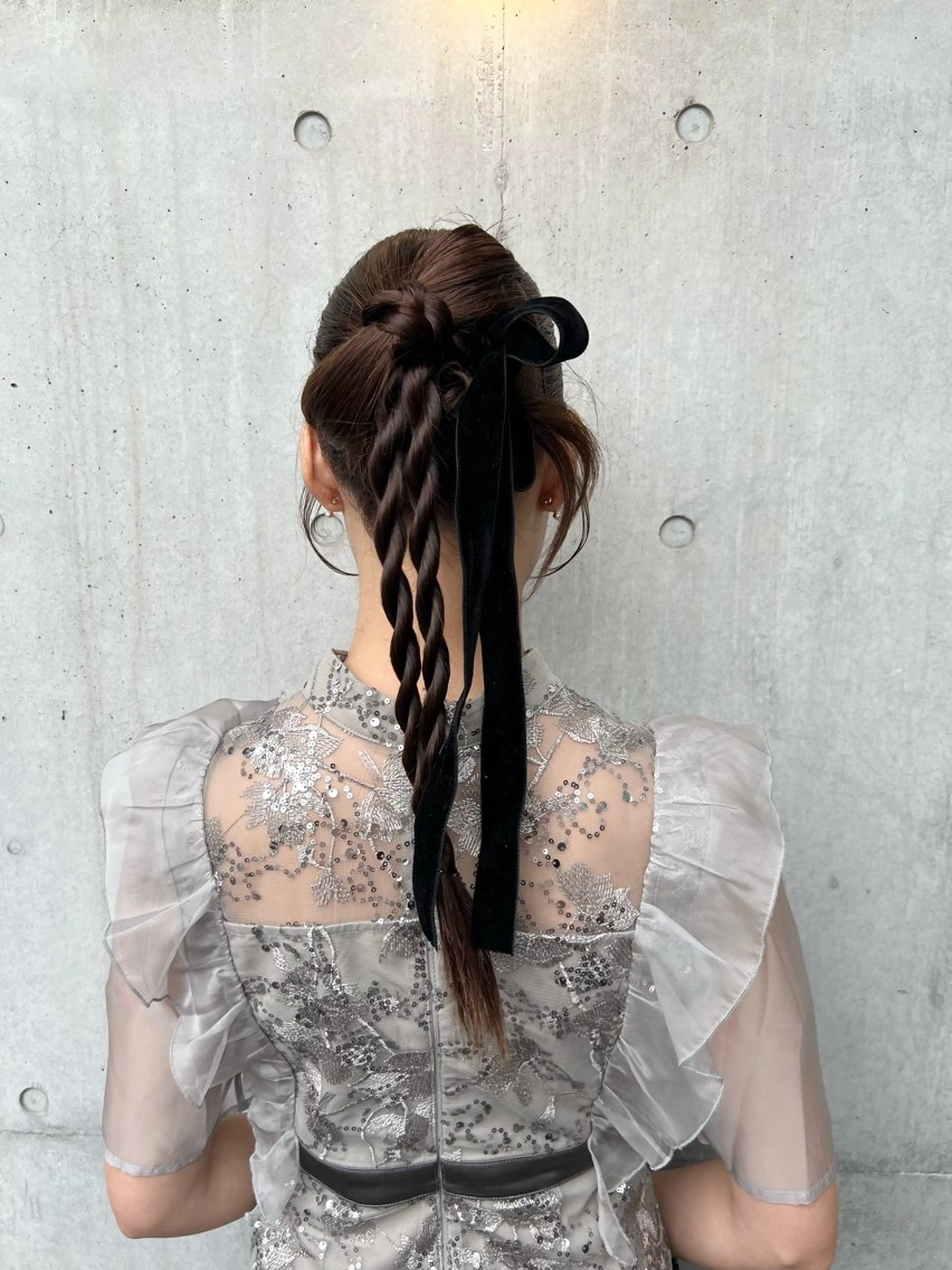 ロング ヘアセット 土田かほ/本日🈳 透明感カラー🍃のヘアスタイル