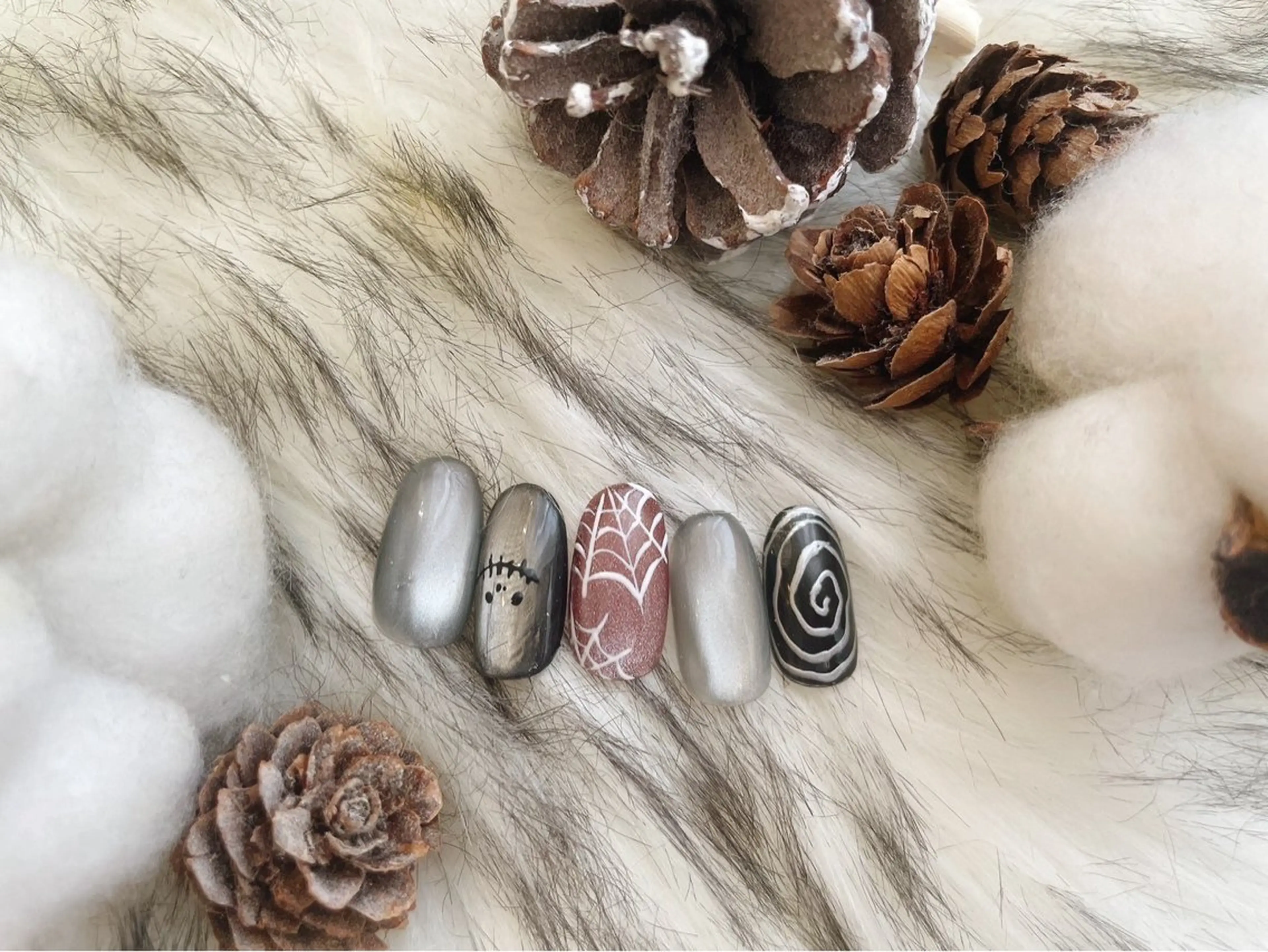 ネイル フットネイル ジェルネイル ハロウィン パラジェル ハンドネイル kiki nail 二子玉川のネイルデザイン