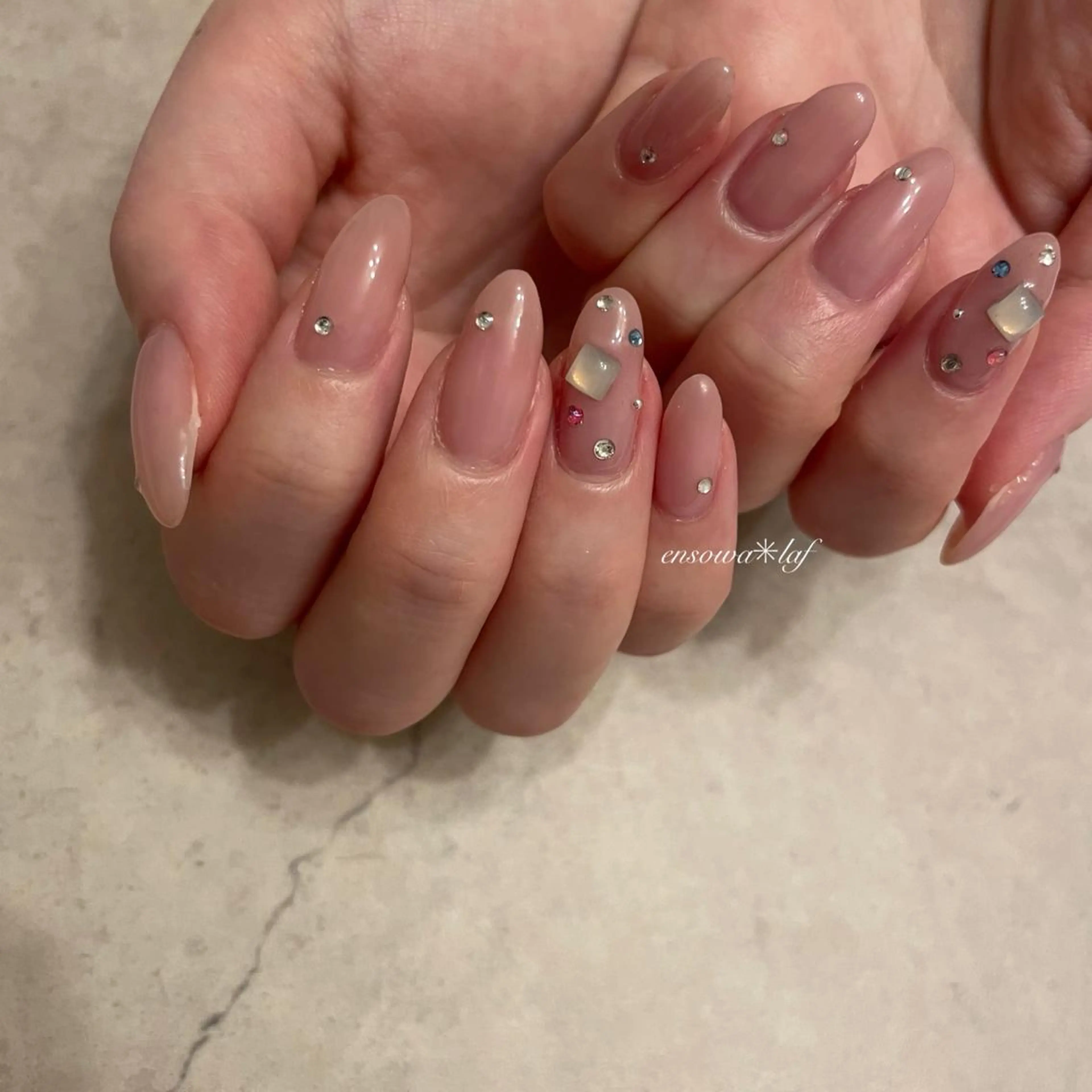 ネイル アートネイル オーロラネイル クリアネイル フレンチネイル ジェルネイル ensowa✱laf NAILのネイルデザイン