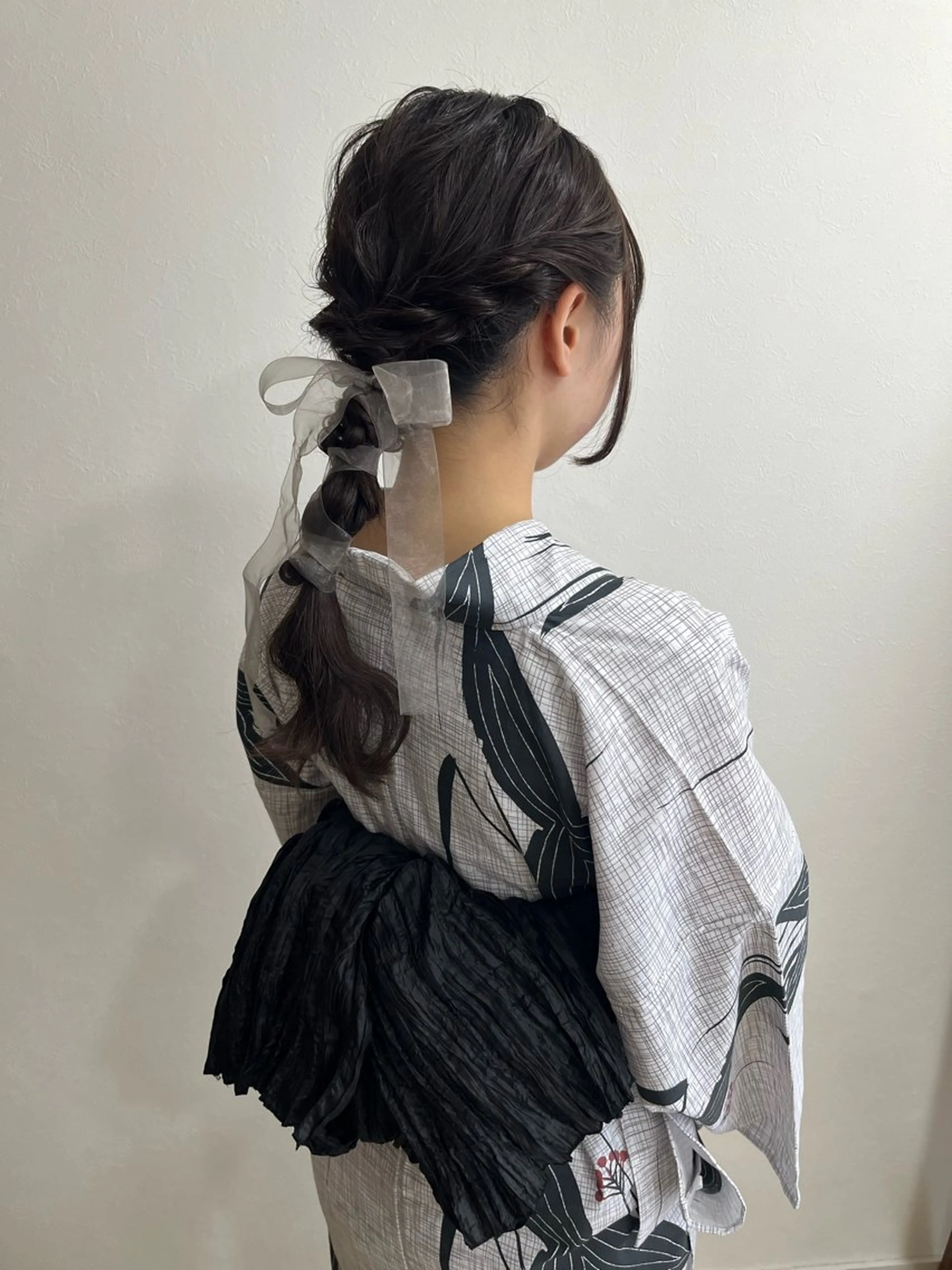 セミロング ヘアアレンジ 浴衣 ヘアセット ヘアセットサロン /上坪愛美のヘアスタイル