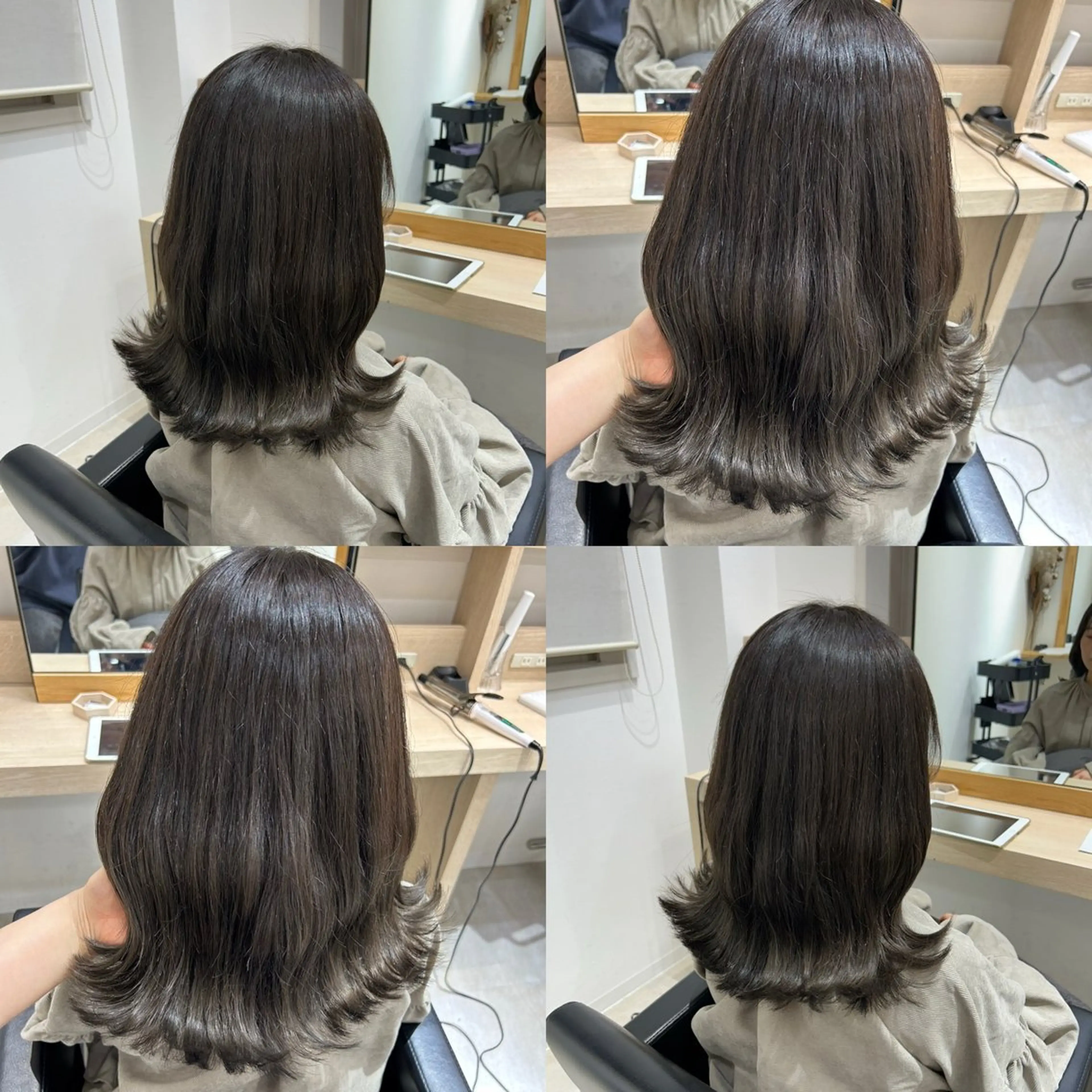 ミディアム カラー カット ヘアカラー トリートメント 🤍透明感/韓国風 🤍サクラギヒトミのヘアスタイル