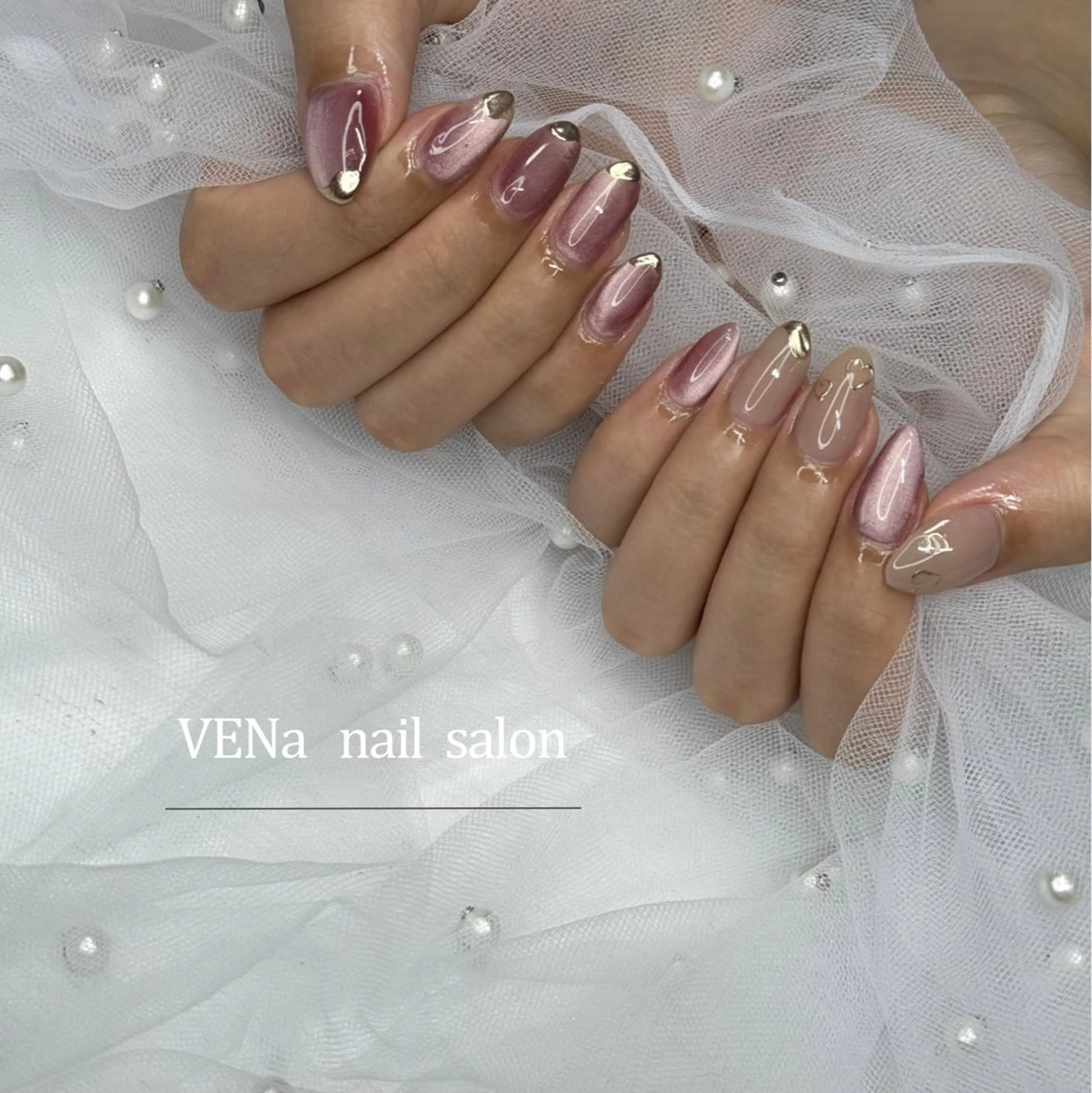 ネイル オーロラネイル フラッシュネイル フットネイル フレンチネイル 氷ネイル・うるうるネイル ハンドネイル VENa eye＆ nail salonのマツエク・マツパデザイン