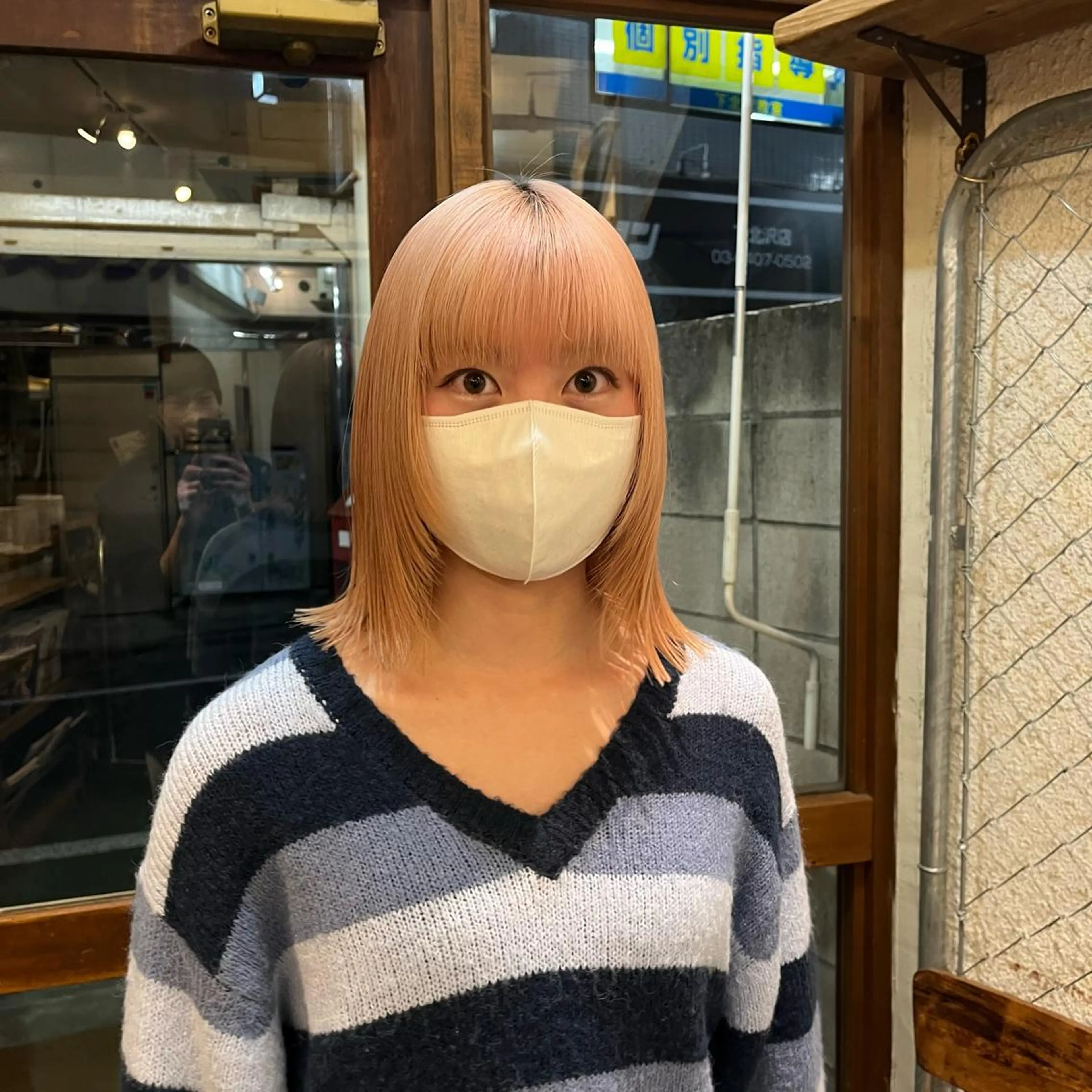 ミディアム カラー GO TODAY SHAiRE SALON 原宿本店所属・ブリーチ/レイヤー ハッシュカット/河内のヘアスタイル