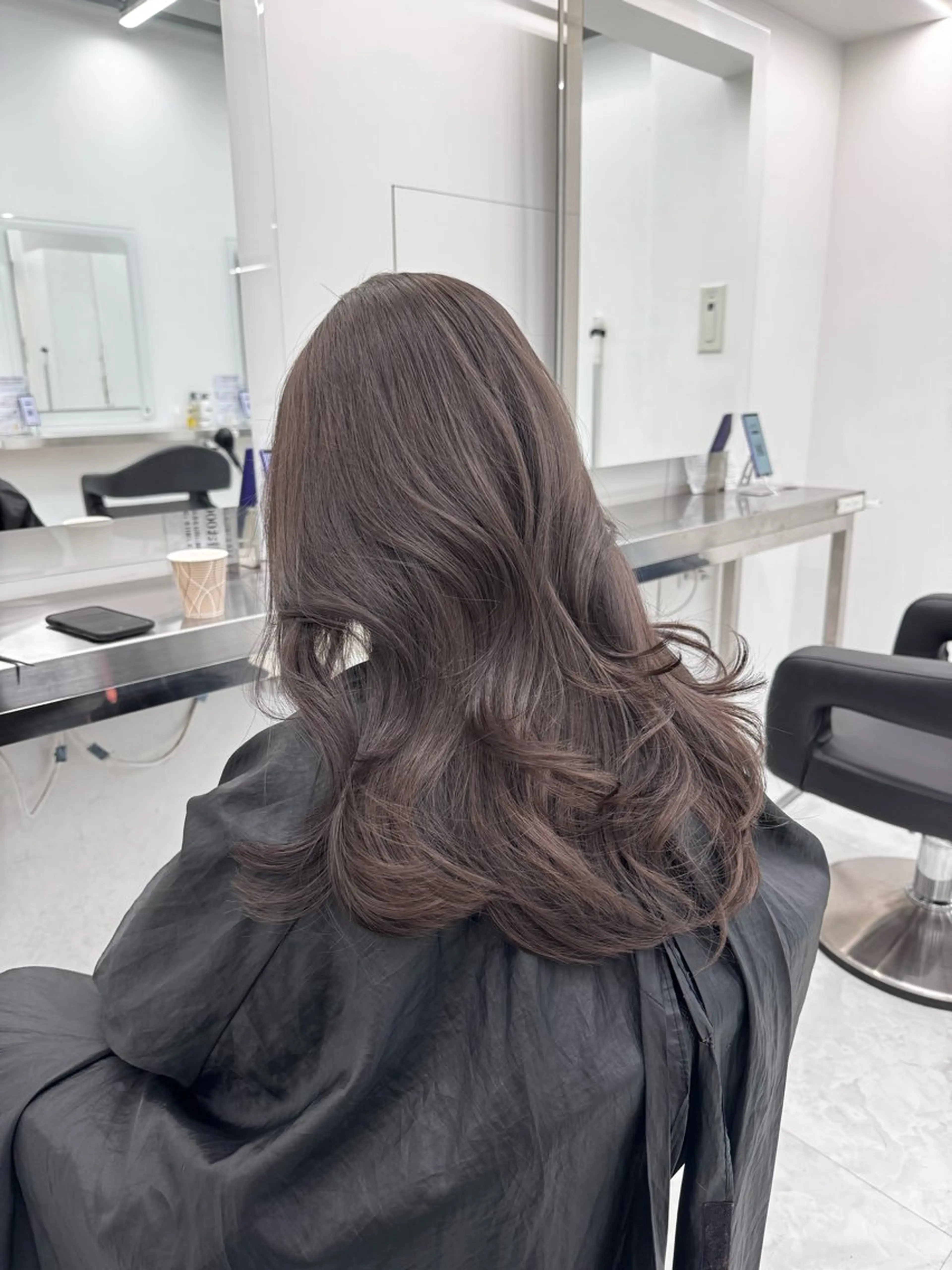 ロング カット ヘアカラー トリートメント 🤍韓国暗髪 レイヤー🤍きょうのヘアスタイル