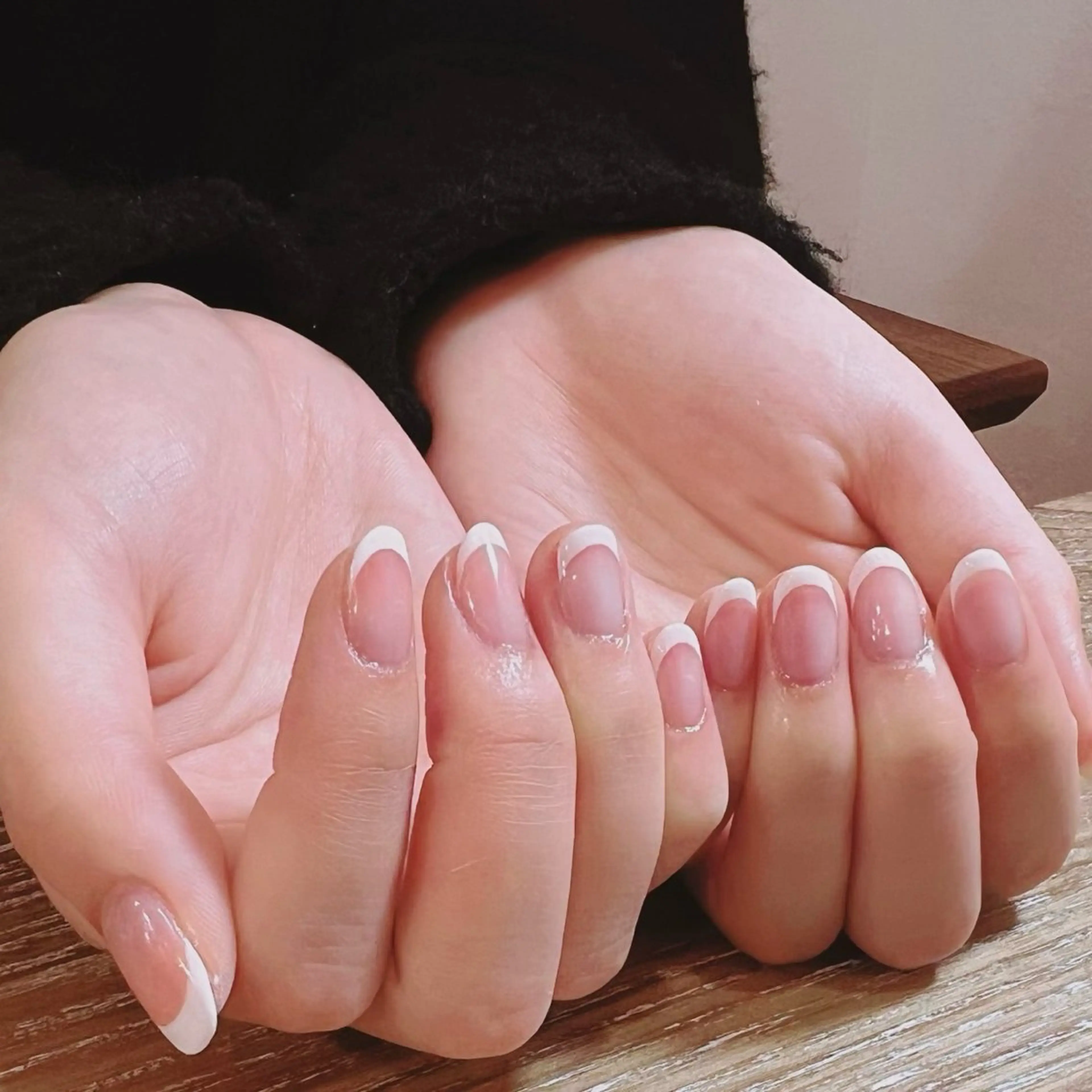 ネイル クリアネイル フレンチネイル 🍑MOMO NAIL🍑のネイルデザイン
