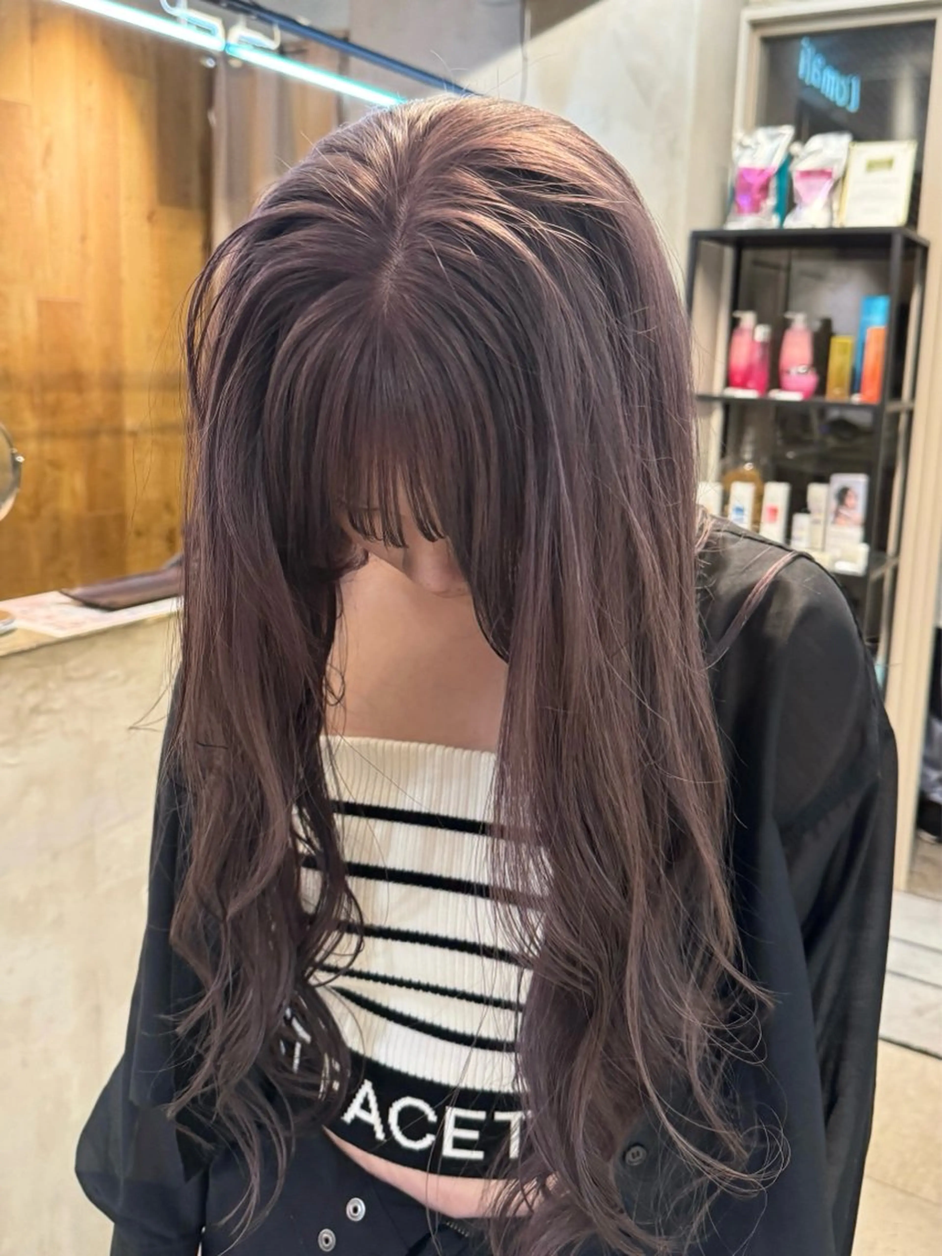 ロング カラー グレージュ ラベンダーカラー ラベンダーグレージュ ラベンダーグレー カット ヘアカラー Lomalia 🤍🫧/makoのヘアスタイル