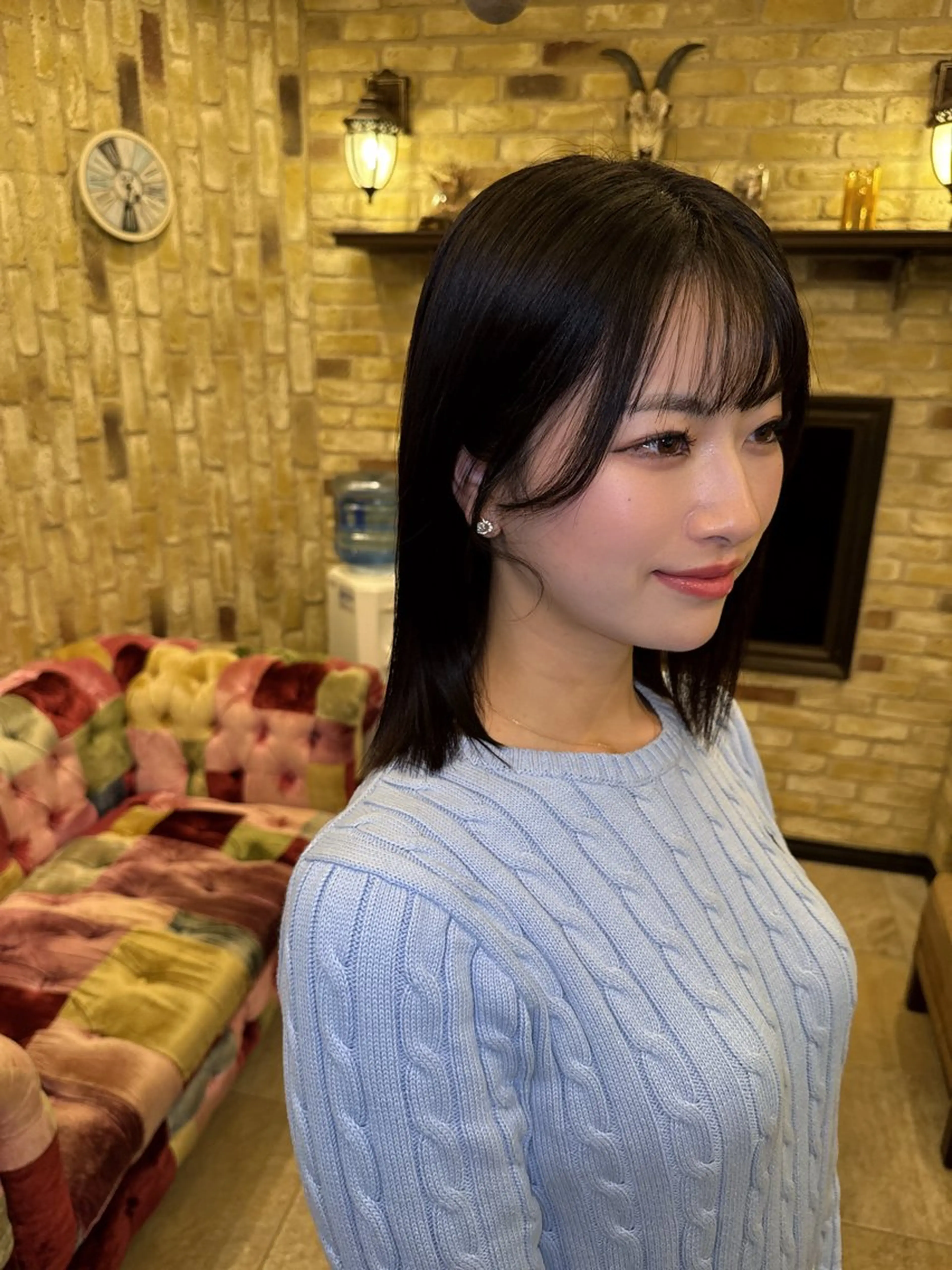 ミディアム 縮毛矯正 トリートメント カット ヘアカラー トリートメント monan新宿店所属・新宿/髪質改善✨ 透明感カラー/須田のヘアスタイル