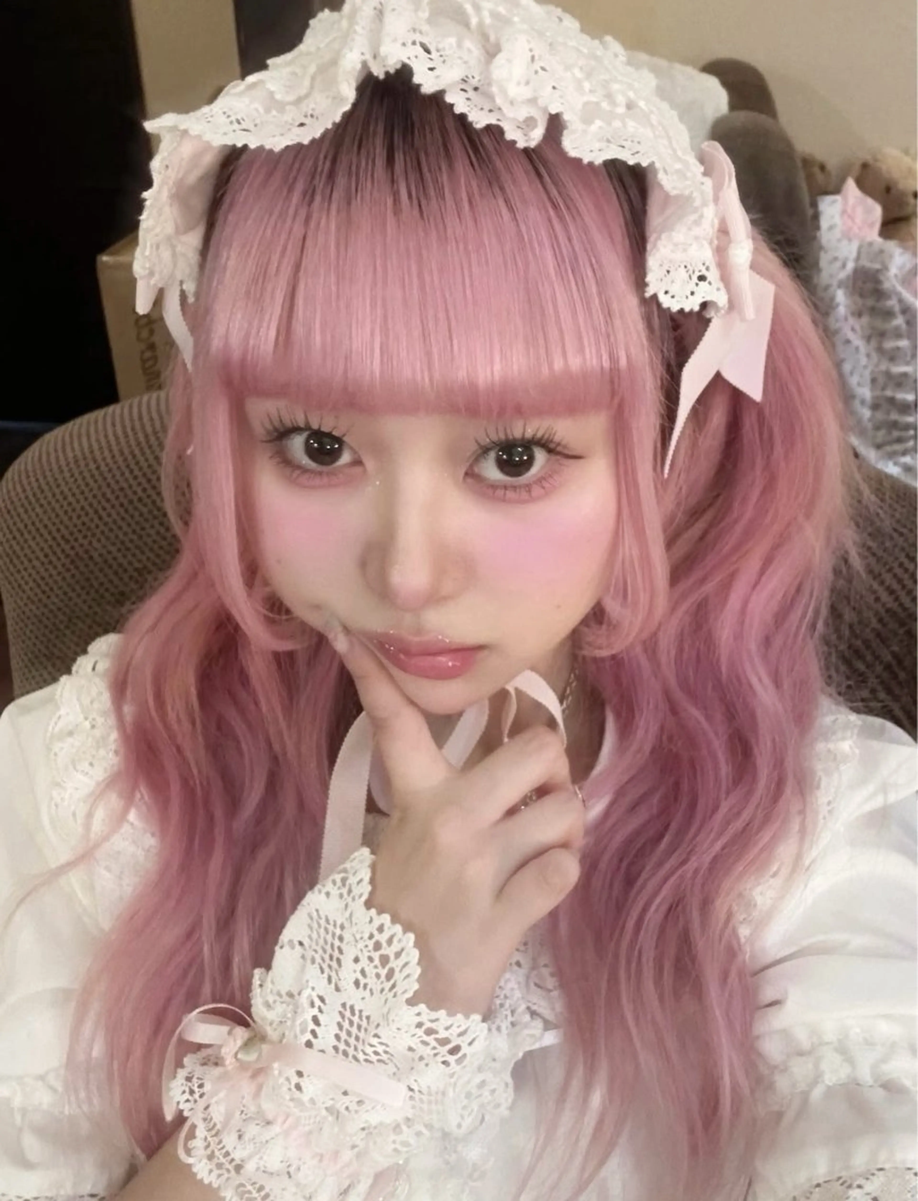 ロング カラー プルエクステ ブリーチ エクステ カット ヘアカラー エクステ 🪸ハイトーンカラー エクステmisakiのヘアスタイル