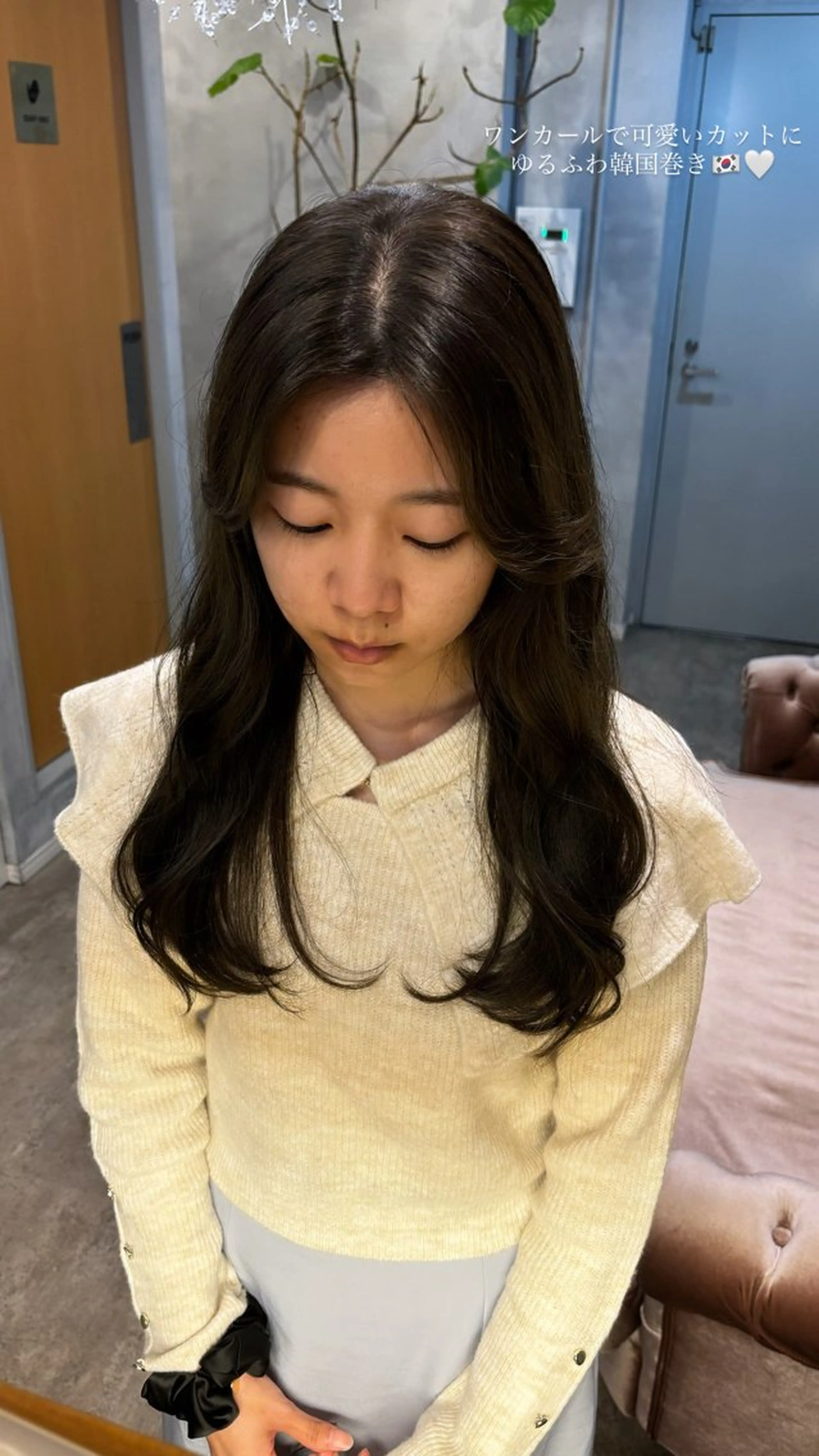 ロング 韓国風ヘア カット ヘアカラー ﾔﾏｼﾀ ﾘﾘのヘアスタイル