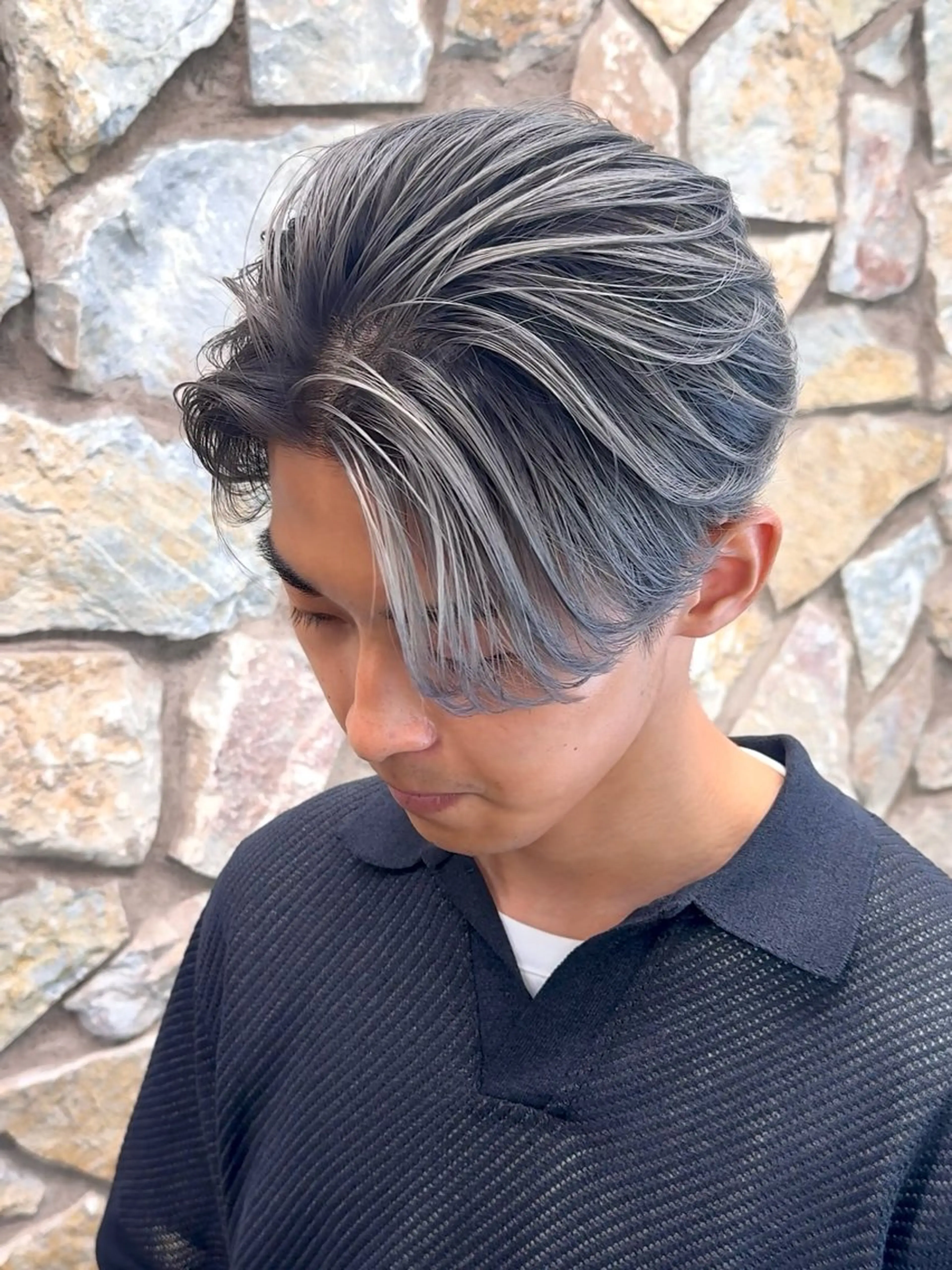 ショート カラー メンズ メンズバレイヤージュ バレイヤージュ レイヤーカット カット ヘアカラー トリートメント バレイヤージュ/ シャドウルーツ/安室のヘアスタイル