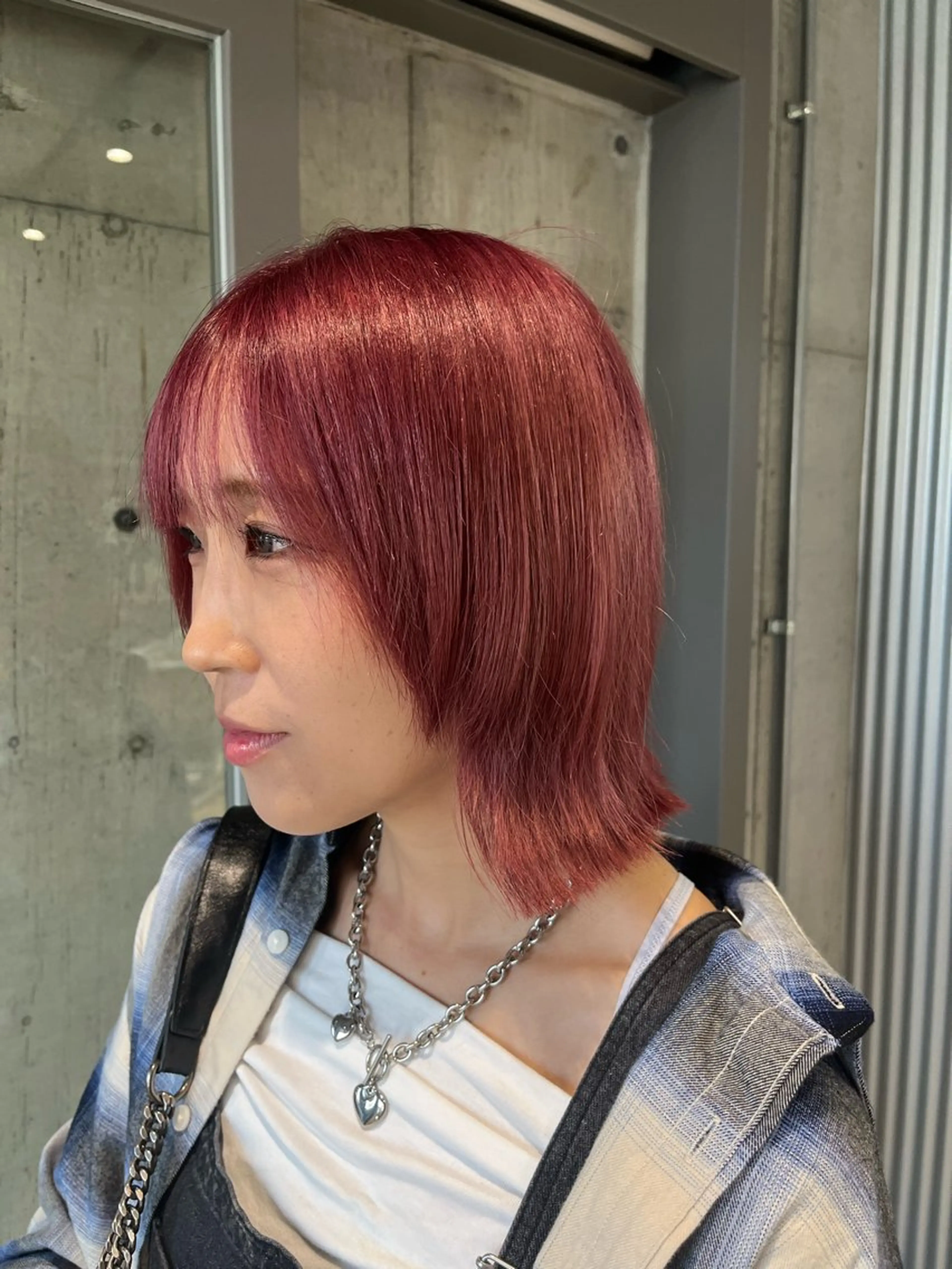 ミディアム カラー ヘアアレンジ カット ヘアカラー トリートメント 傷ませないカラー・ ボブ・リクト📸のヘアスタイル