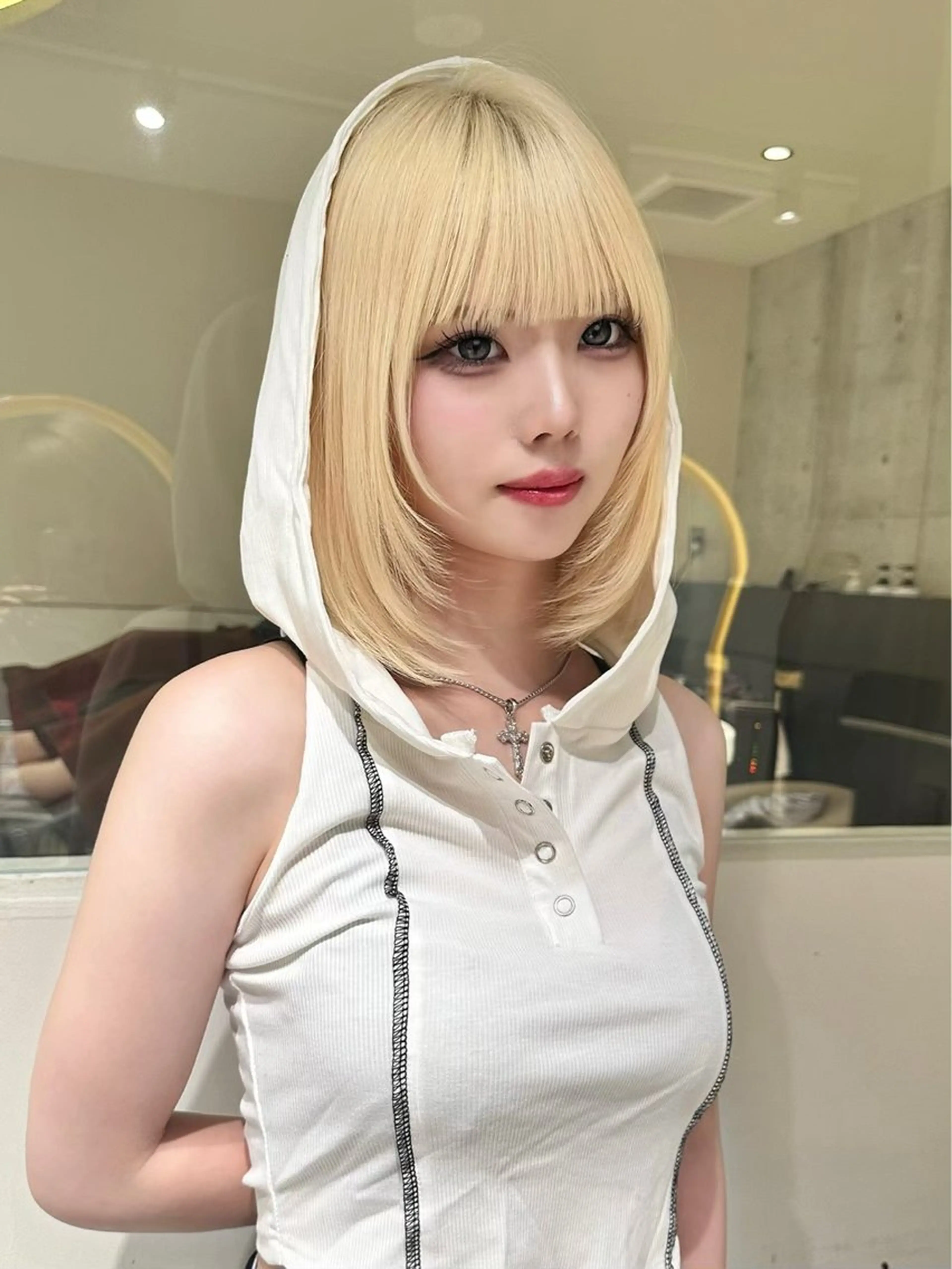ミディアム カラー カット ヘアカラー トリートメント 韓国ヘア×髪質改善 サロンmareのヘアスタイル