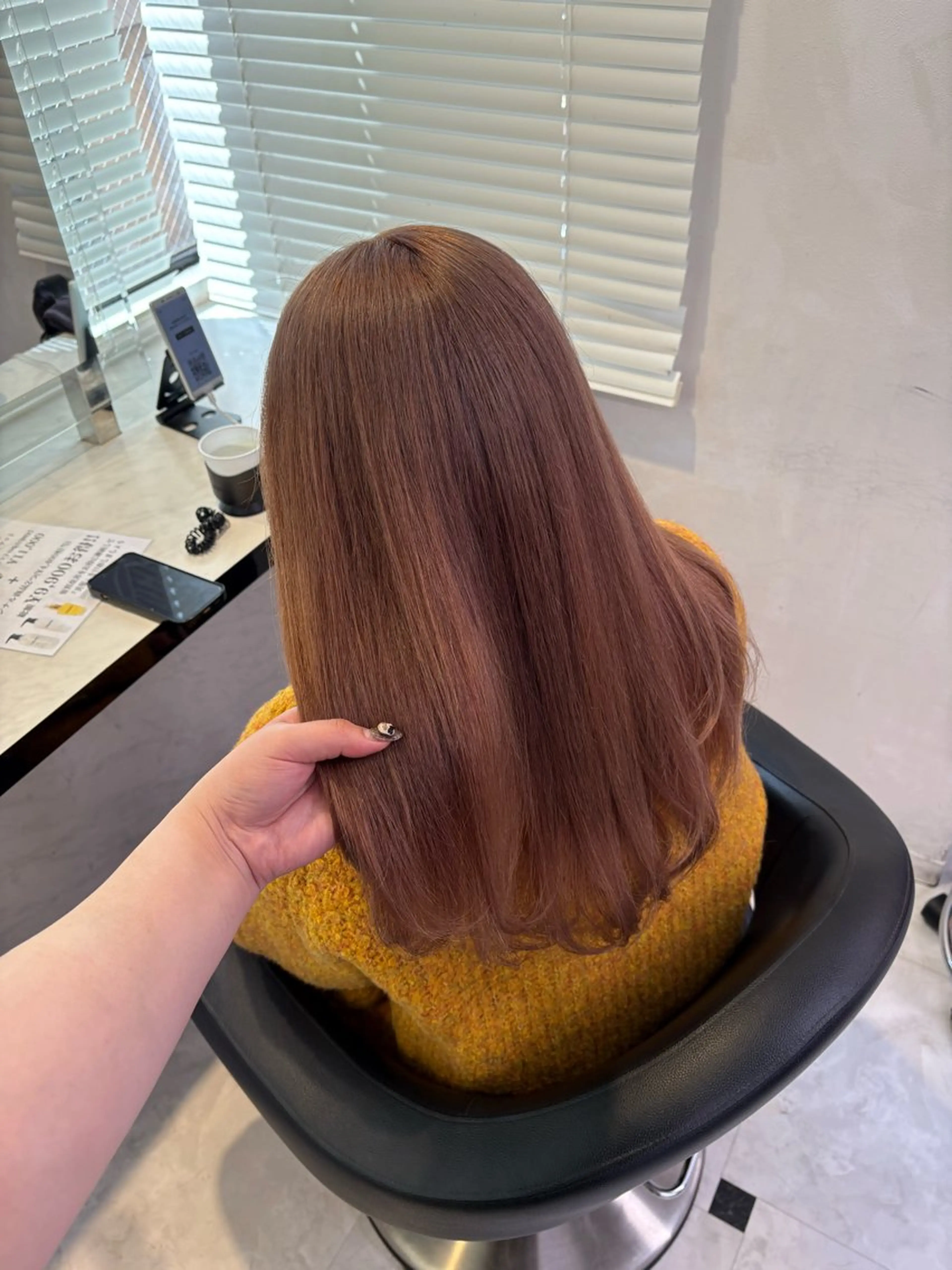 ロング カラー ヘアカラー トリートメント ヘッドスパ ヘアセット 透明感ベージュカラー ♡上野♡AIのヘアスタイル