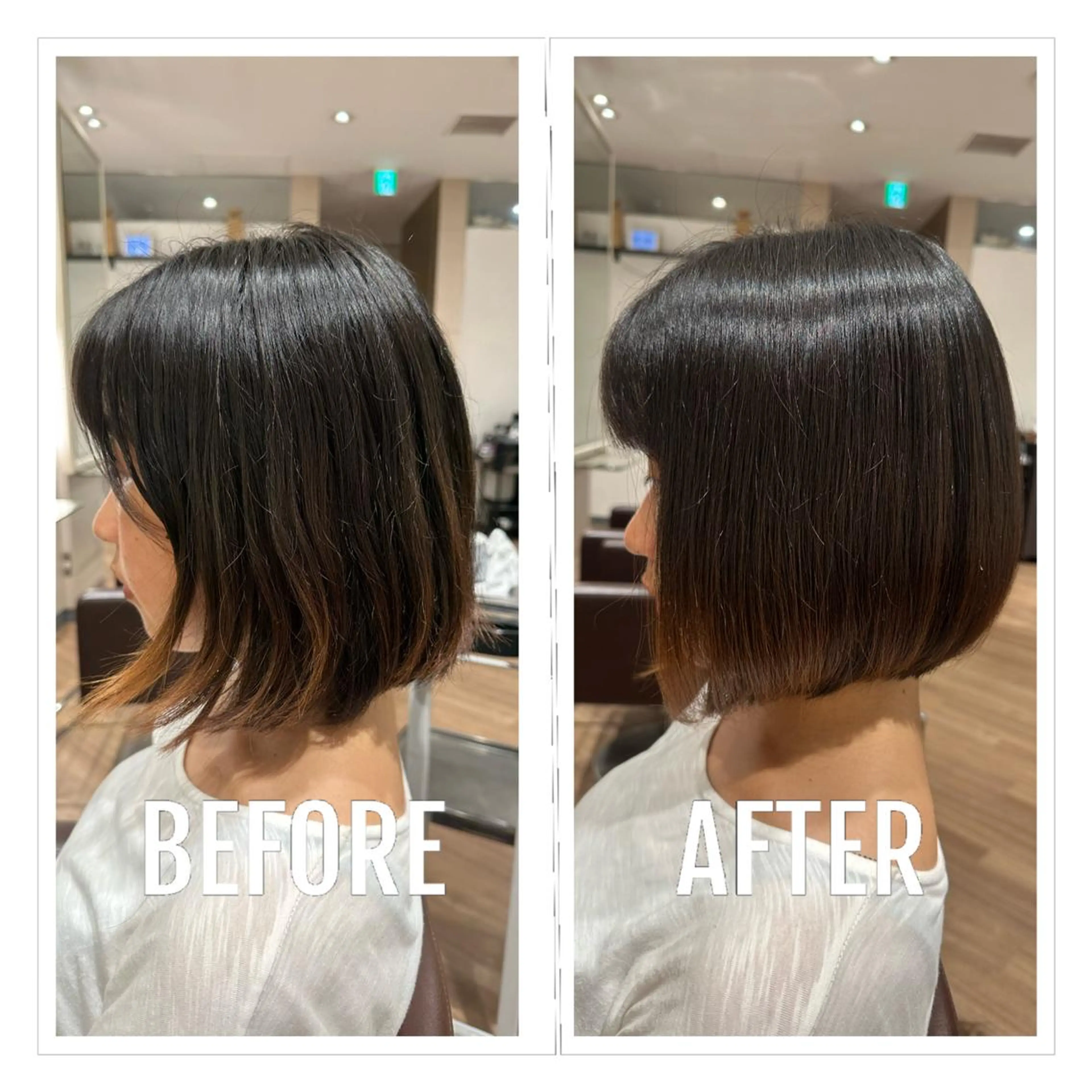 ミディアム ボブ カット ごとう さなのヘアスタイル