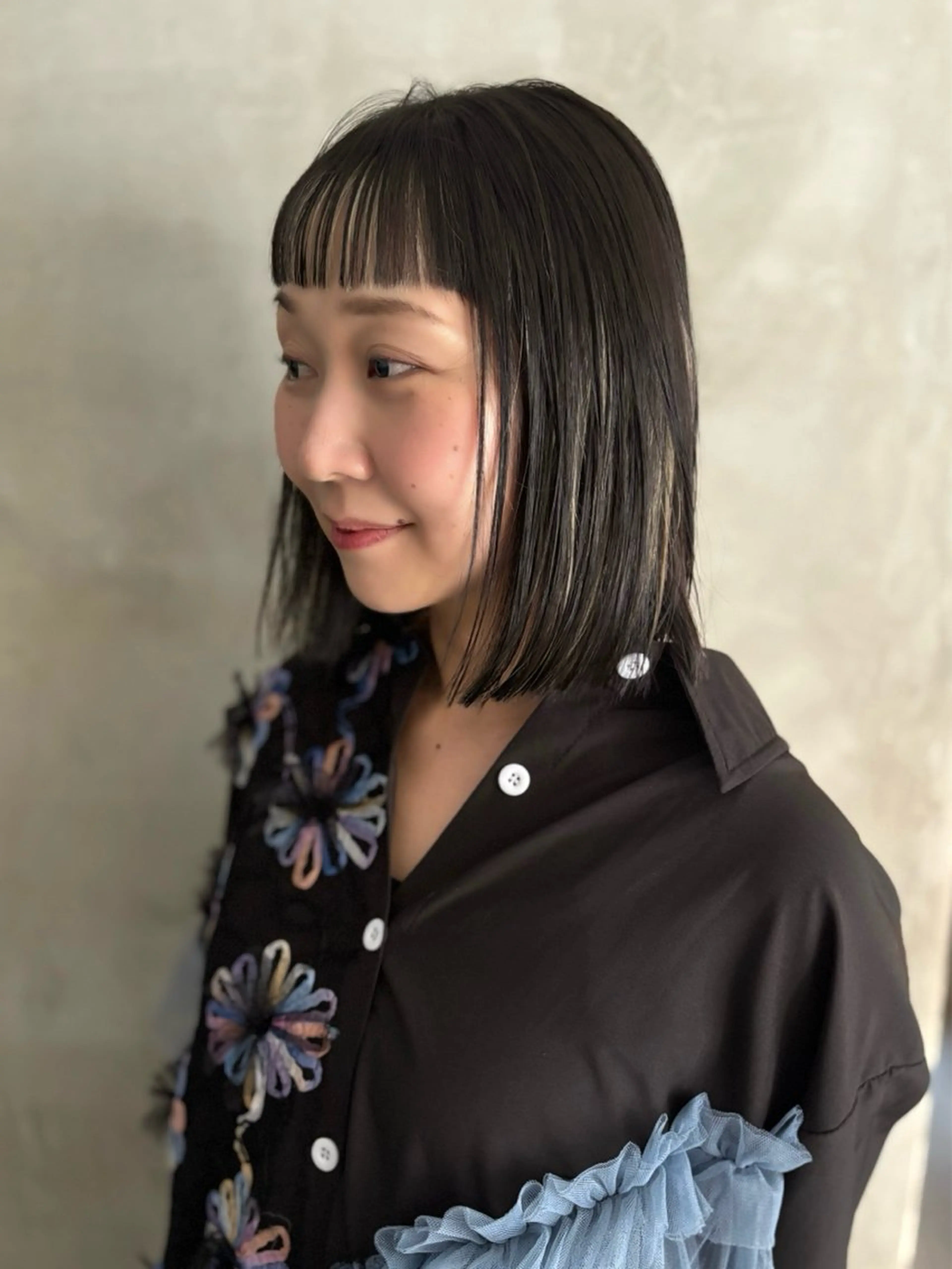ミディアム カラー ヘアカラー 優 作のヘアスタイル