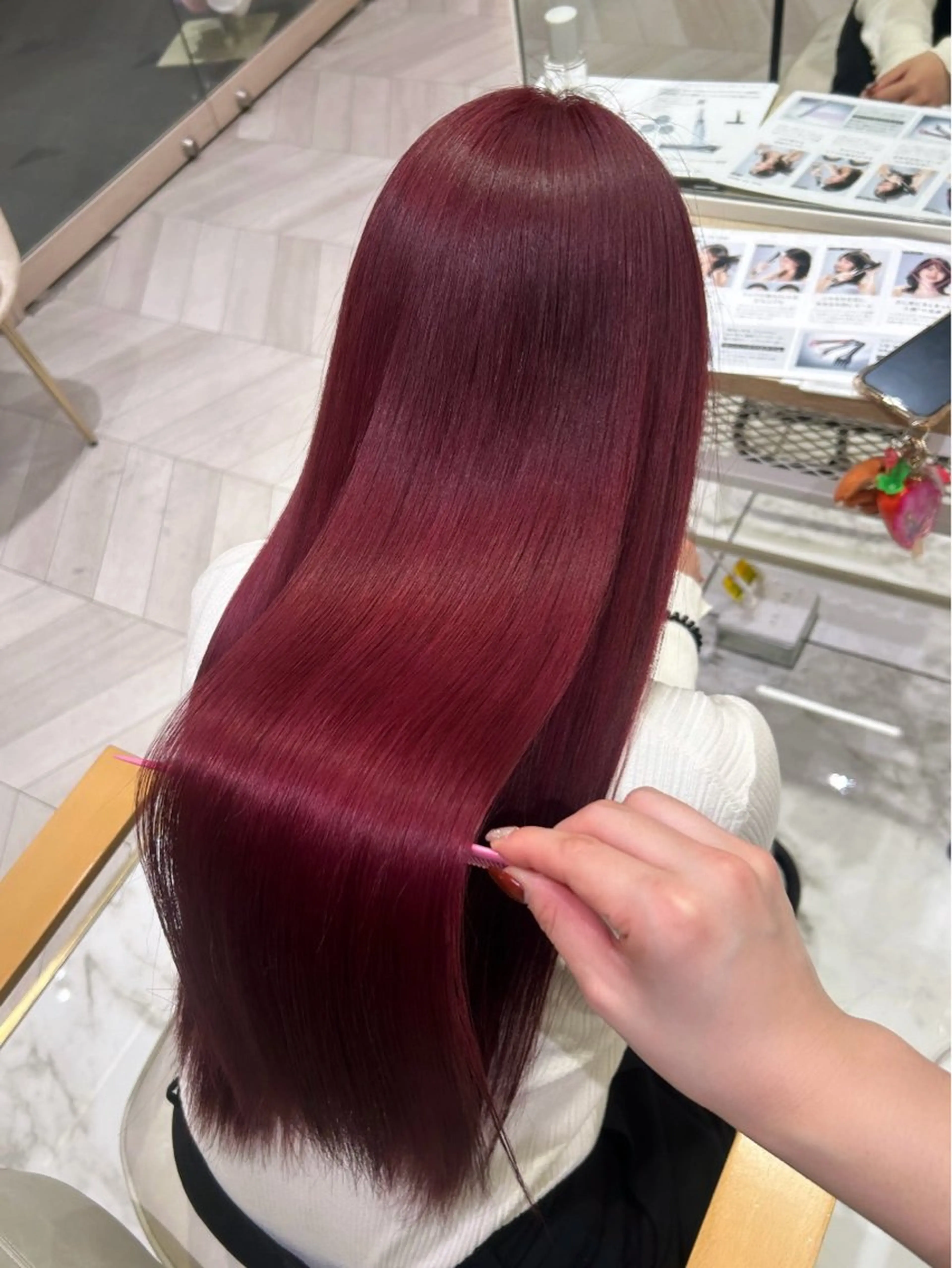ロング ヘアカラー 🇰🇷韓国スタイル /束間まつげ🎀ミキのヘアスタイル
