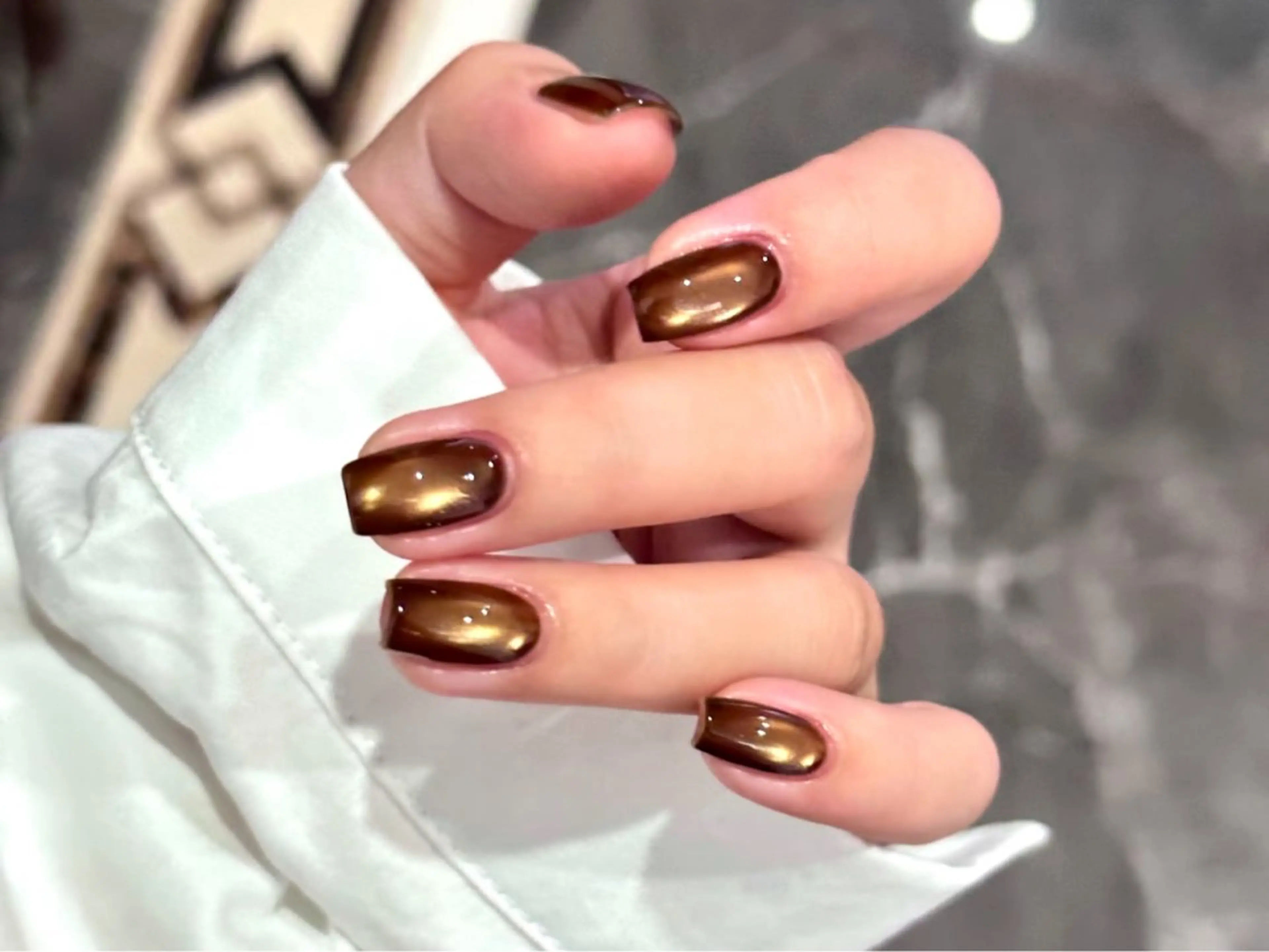 ネイル アートネイル オーロラネイル チークネイル フレンチネイル ガラスフレンチ ハンドネイル 🎀🎀YooLi Nail Salonのネイルデザイン