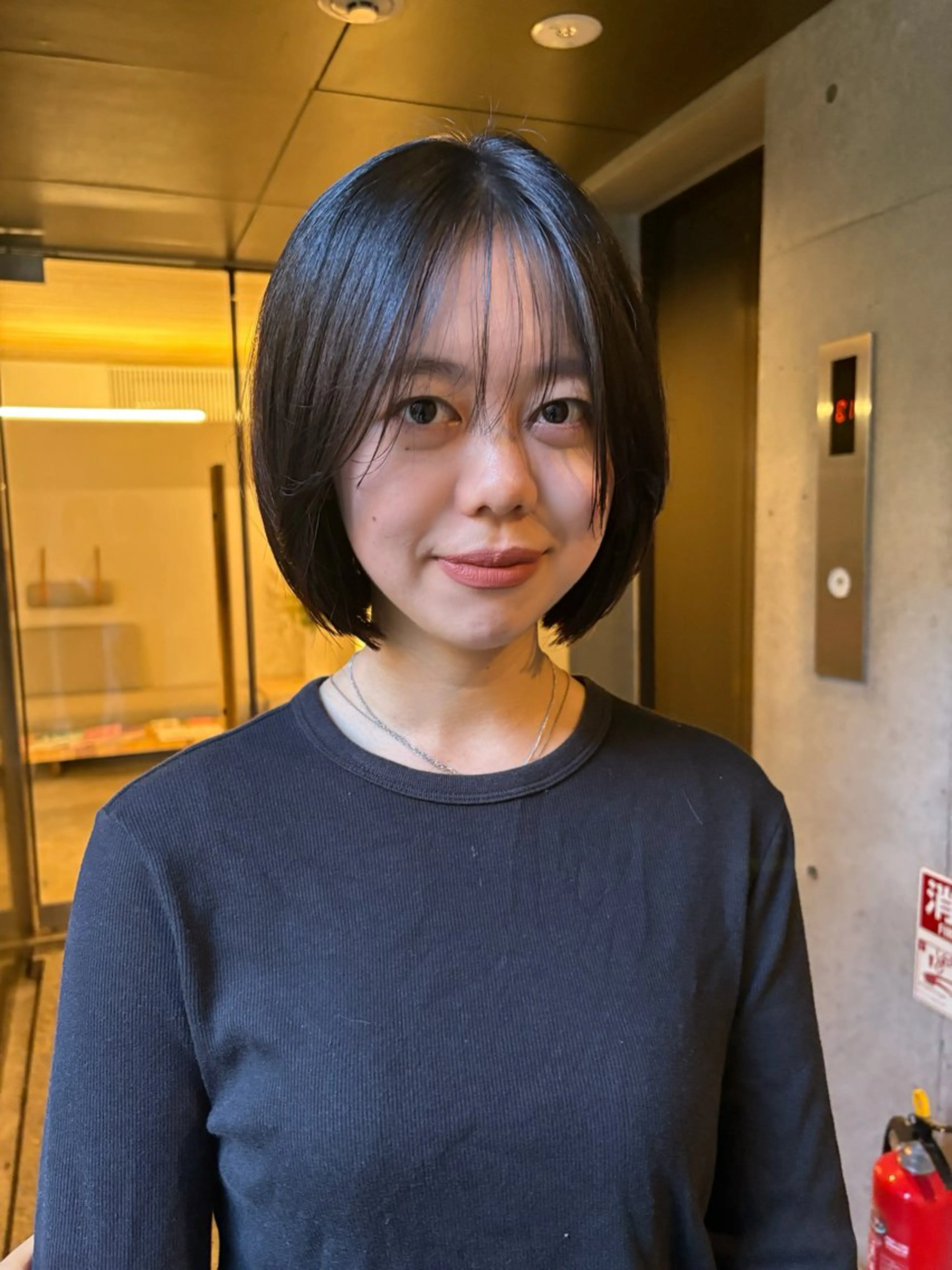 ショート カラー 黒髪 ボブ カット ヘアカラー ボブ/レイヤー カット✂︎ayumiのヘアスタイル