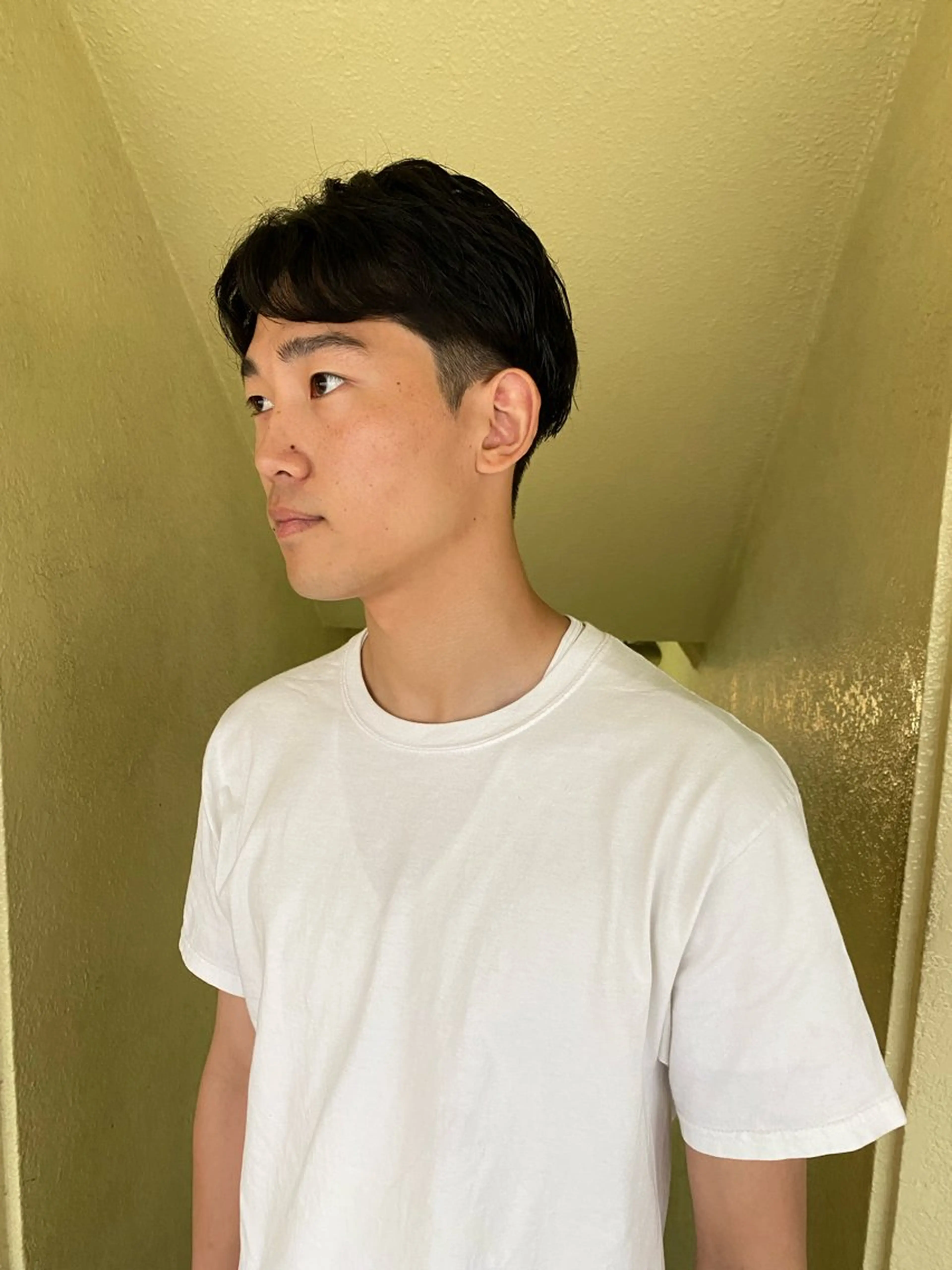 メンズ センターパート 田形清流のヘアスタイル