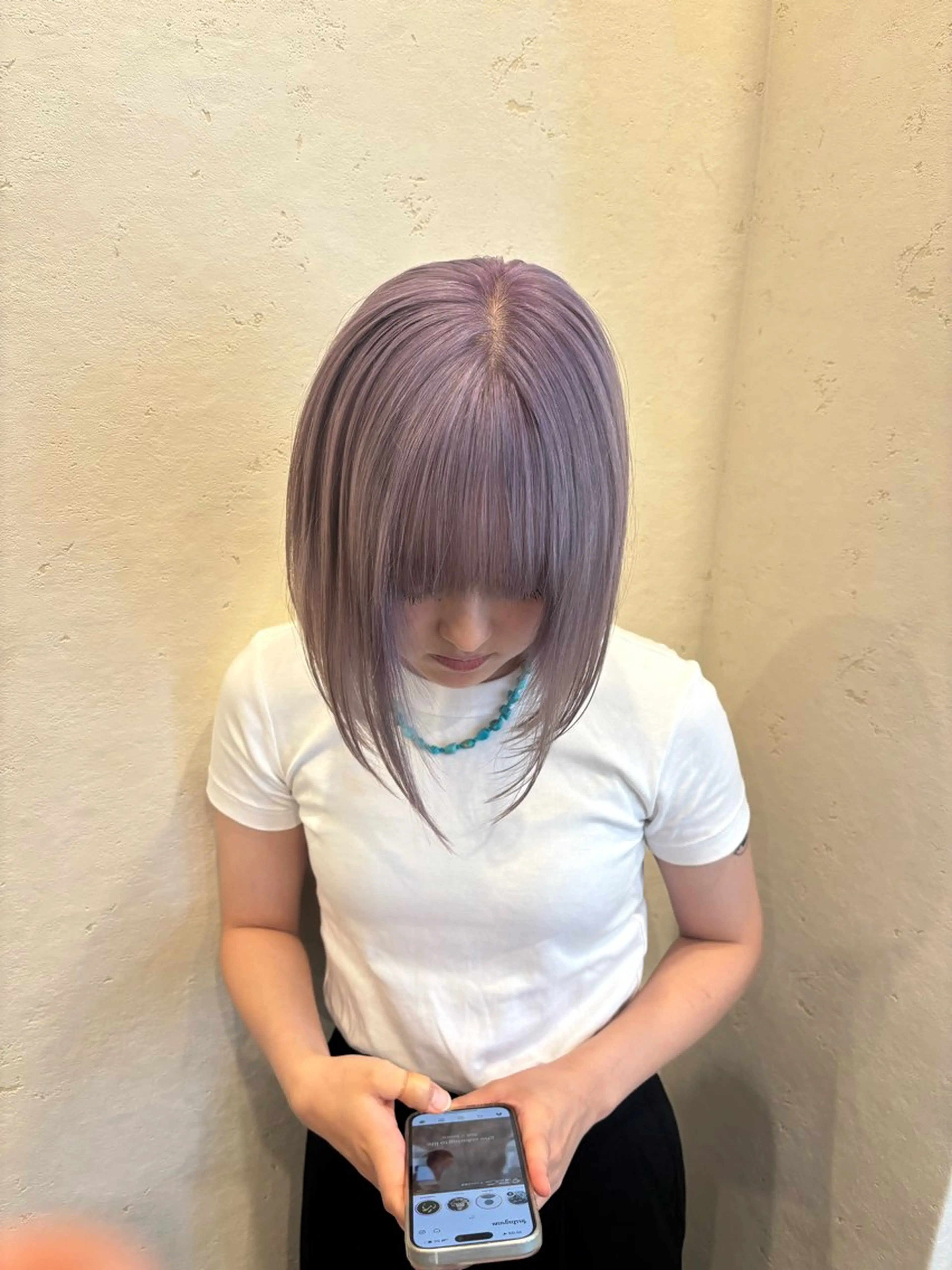 前頭ケアブリーチ×ワンメイクの写真