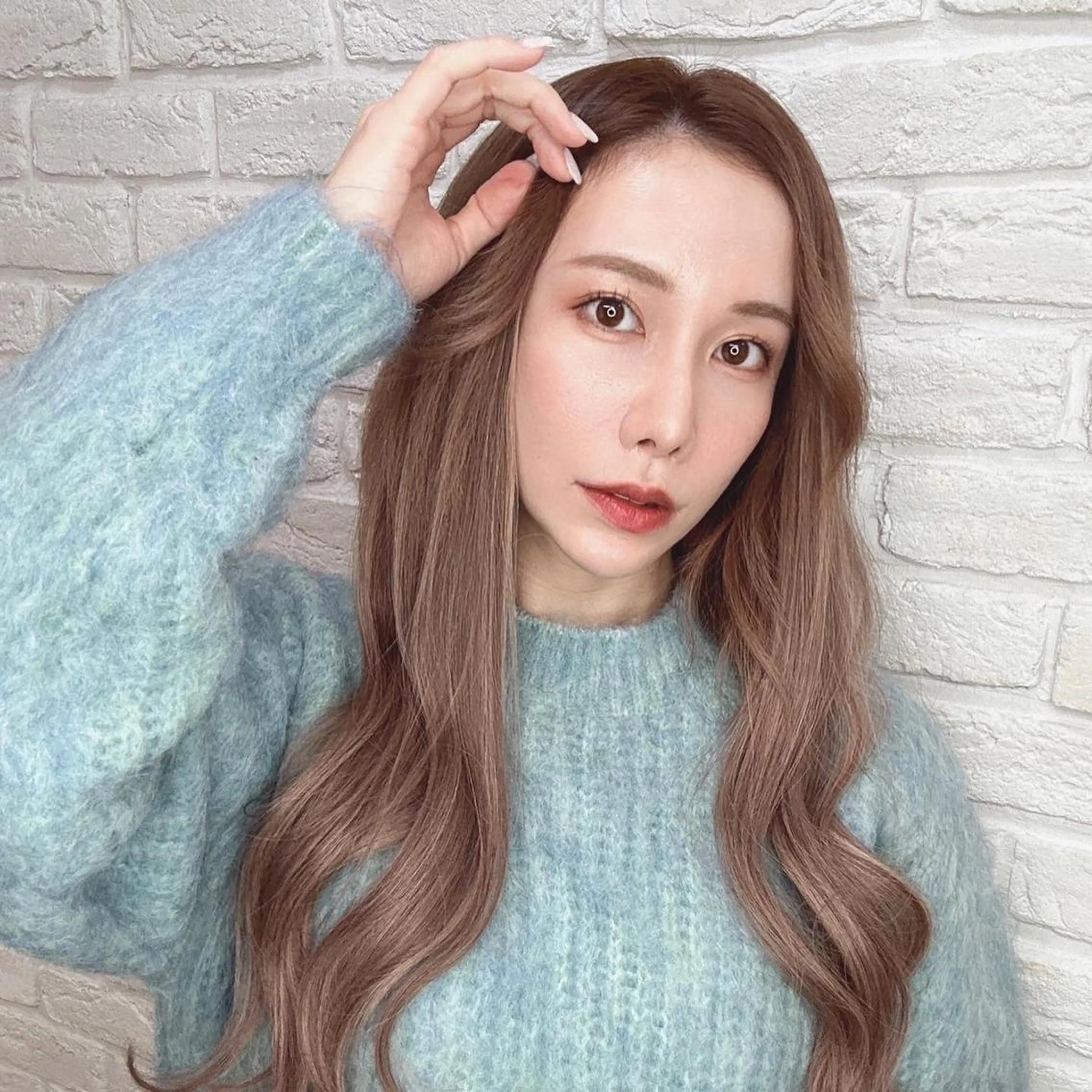 ロング シールエクステ くびれヘア エクステ 顔まわりレイヤー 顔周りカット ヘアセット ブリーチ/ハイトーン ベージュ/daikiのヘアスタイル