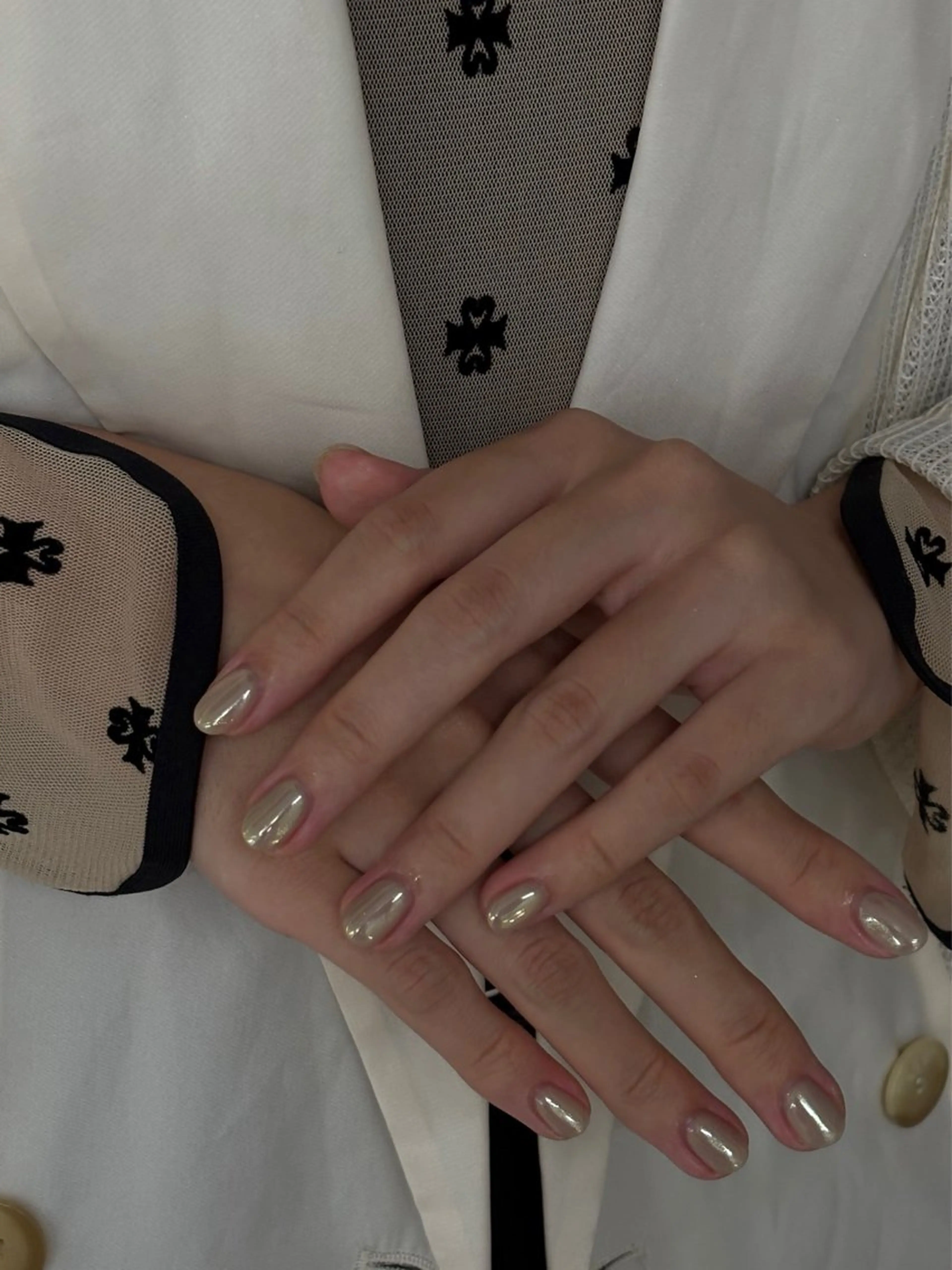 ネイル オーロラネイル ワンカラーネイル filonnail Juna💍のネイルデザイン