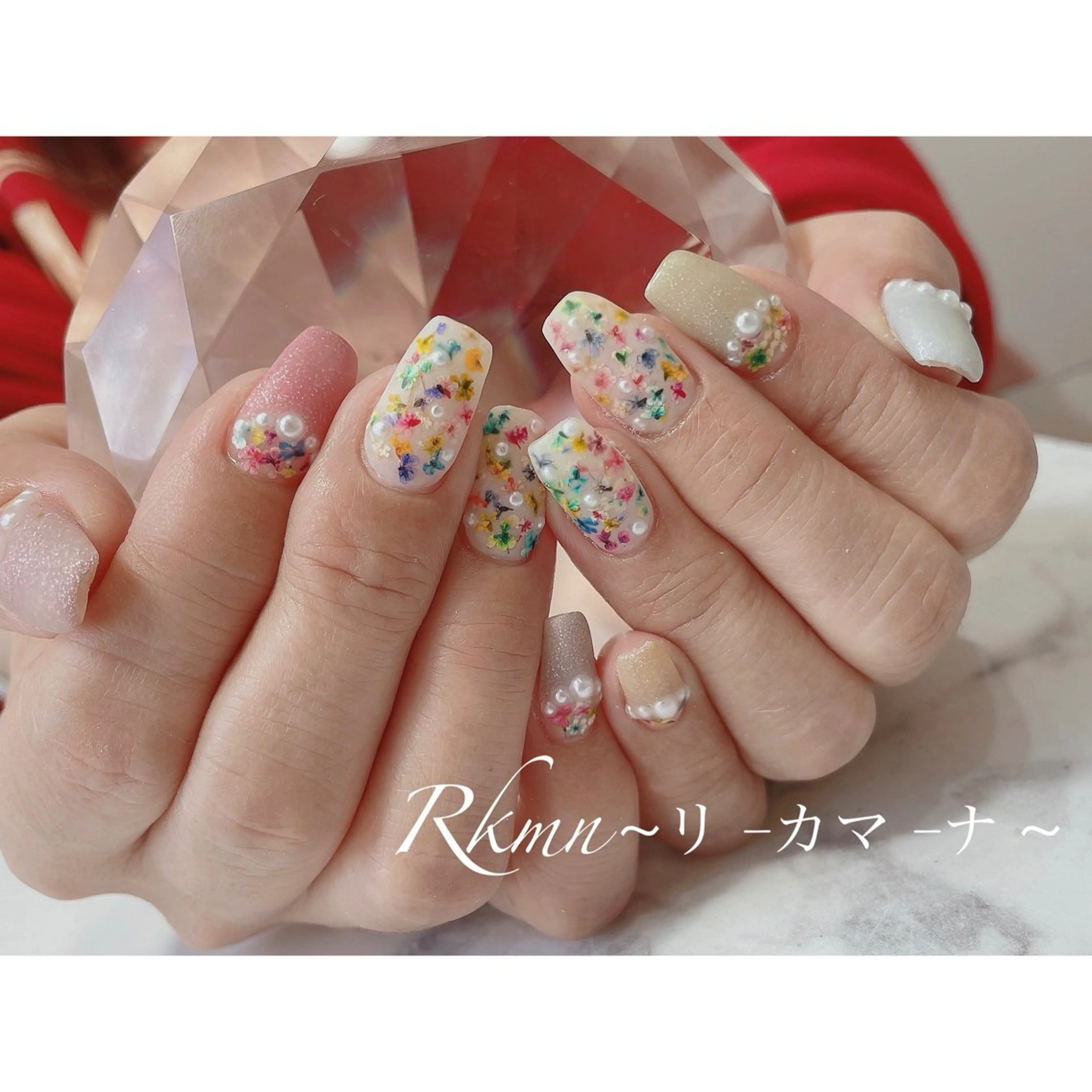 ドライフラワー #押し花 #ネイルブック掲載 #ネイリスト #ネイル #春