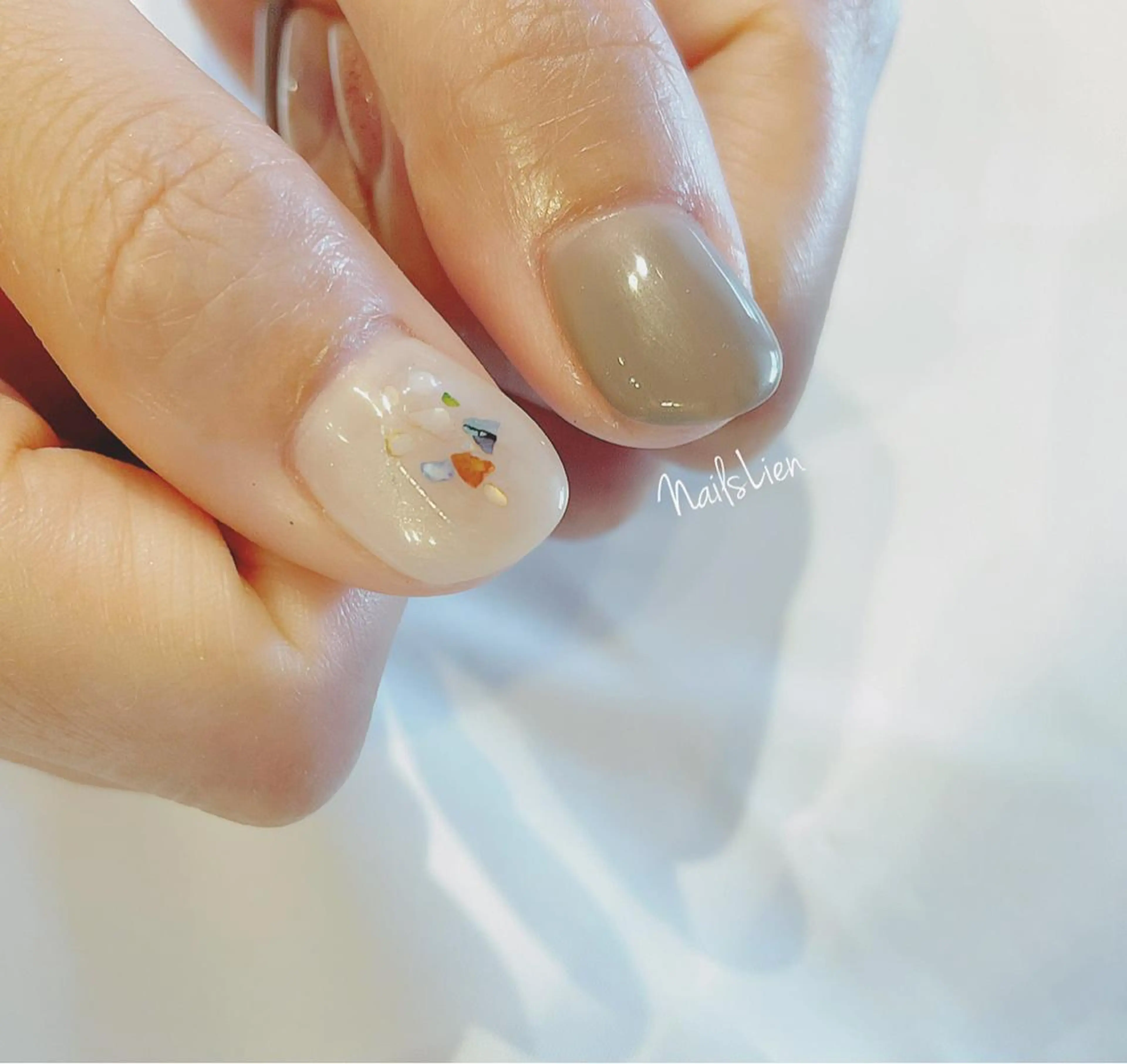 ネイル アニマル柄 フラワーネイル フレンチネイル ガラスフレンチ グラデーション 凛 リンのネイルデザイン