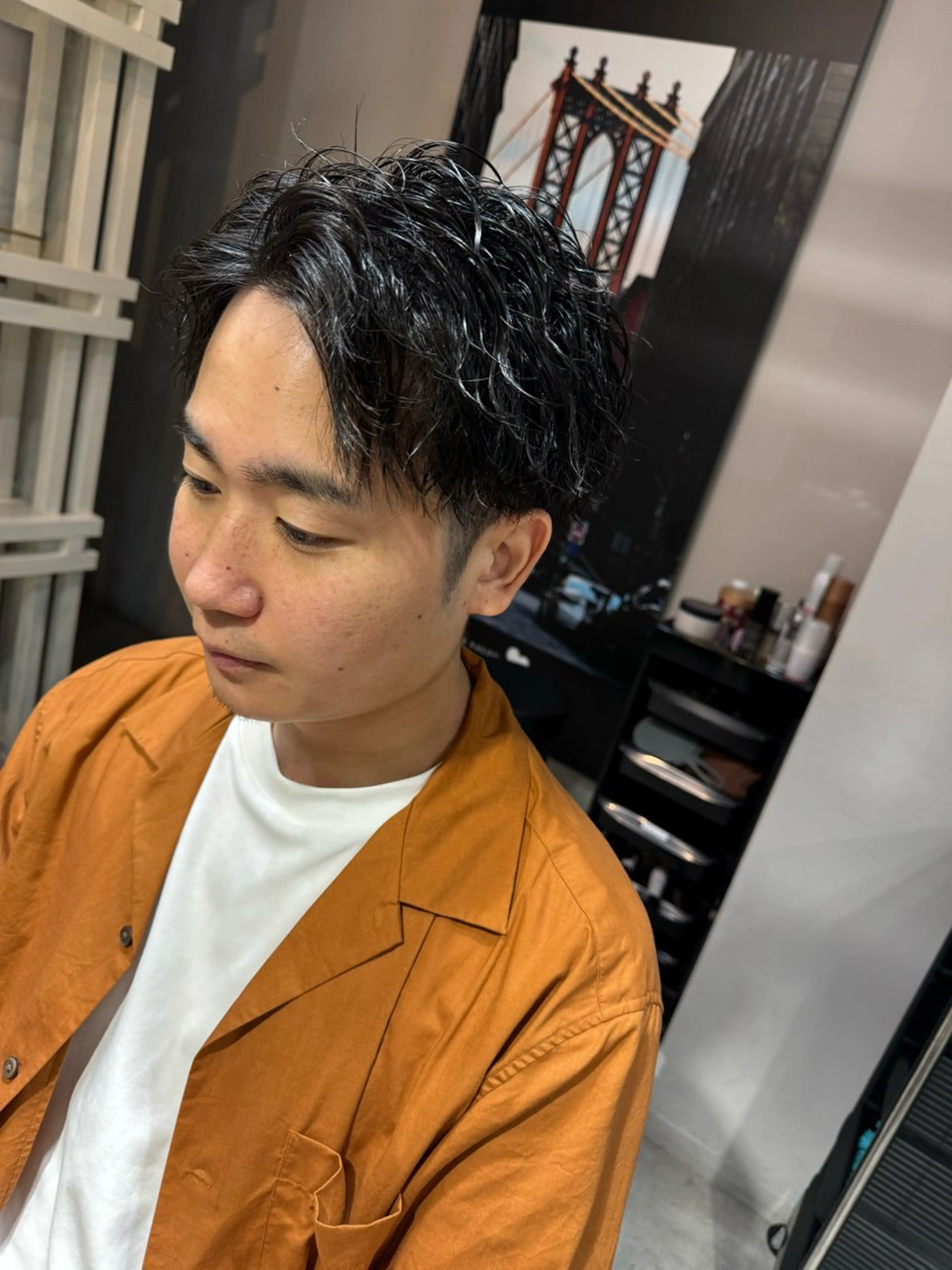 ショート パーマ メンズ ショートヘア カット パーマ トリートメント Dxxxx III所属・女性目線の大人 メンズ*Ayakaのヘアスタイル