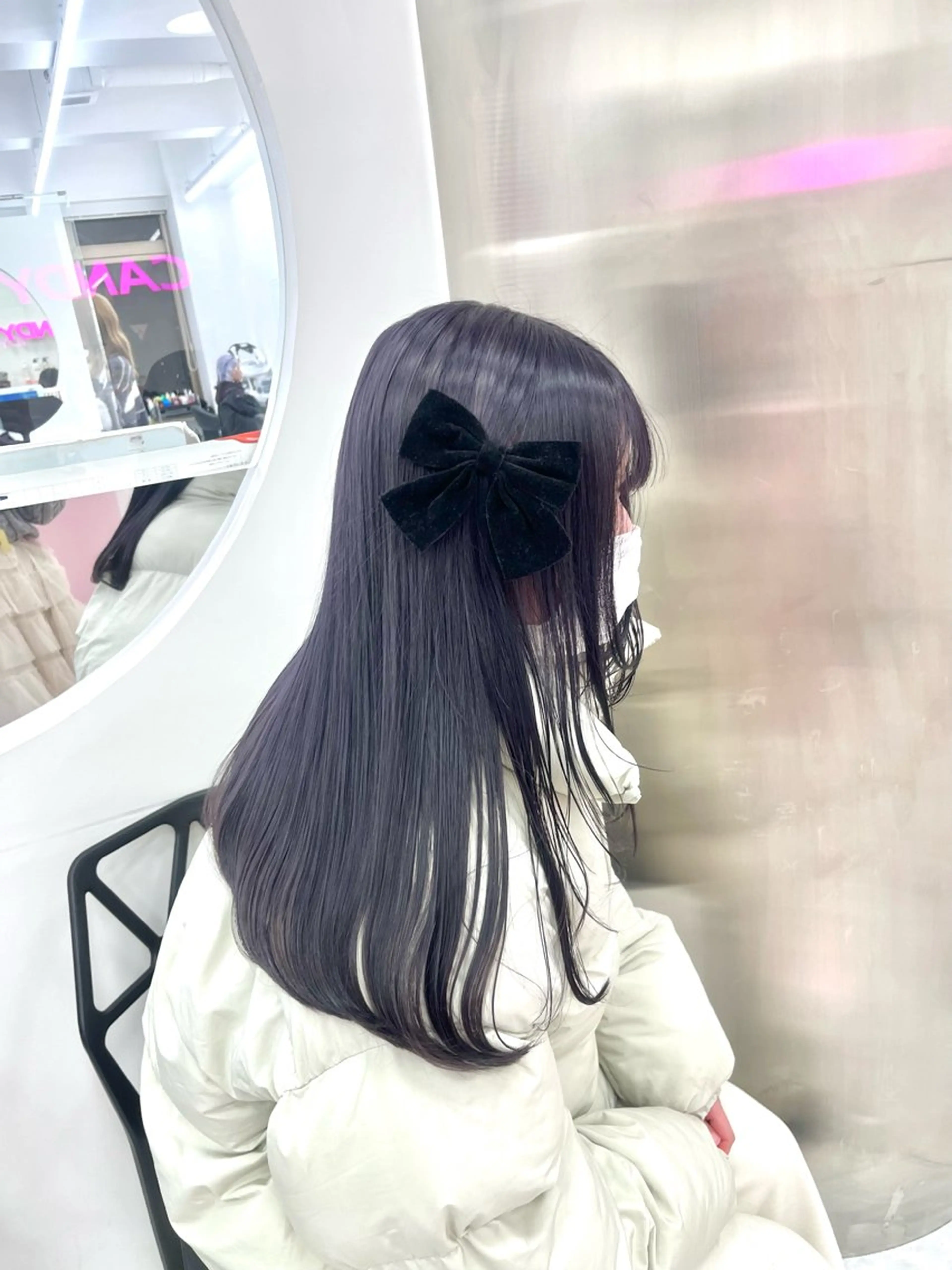 ロング ヘアカラー トリートメント ヘッドスパ ヘアセット ❤︎ワンホンガーリー なハイトーンヘア❤︎のヘアスタイル