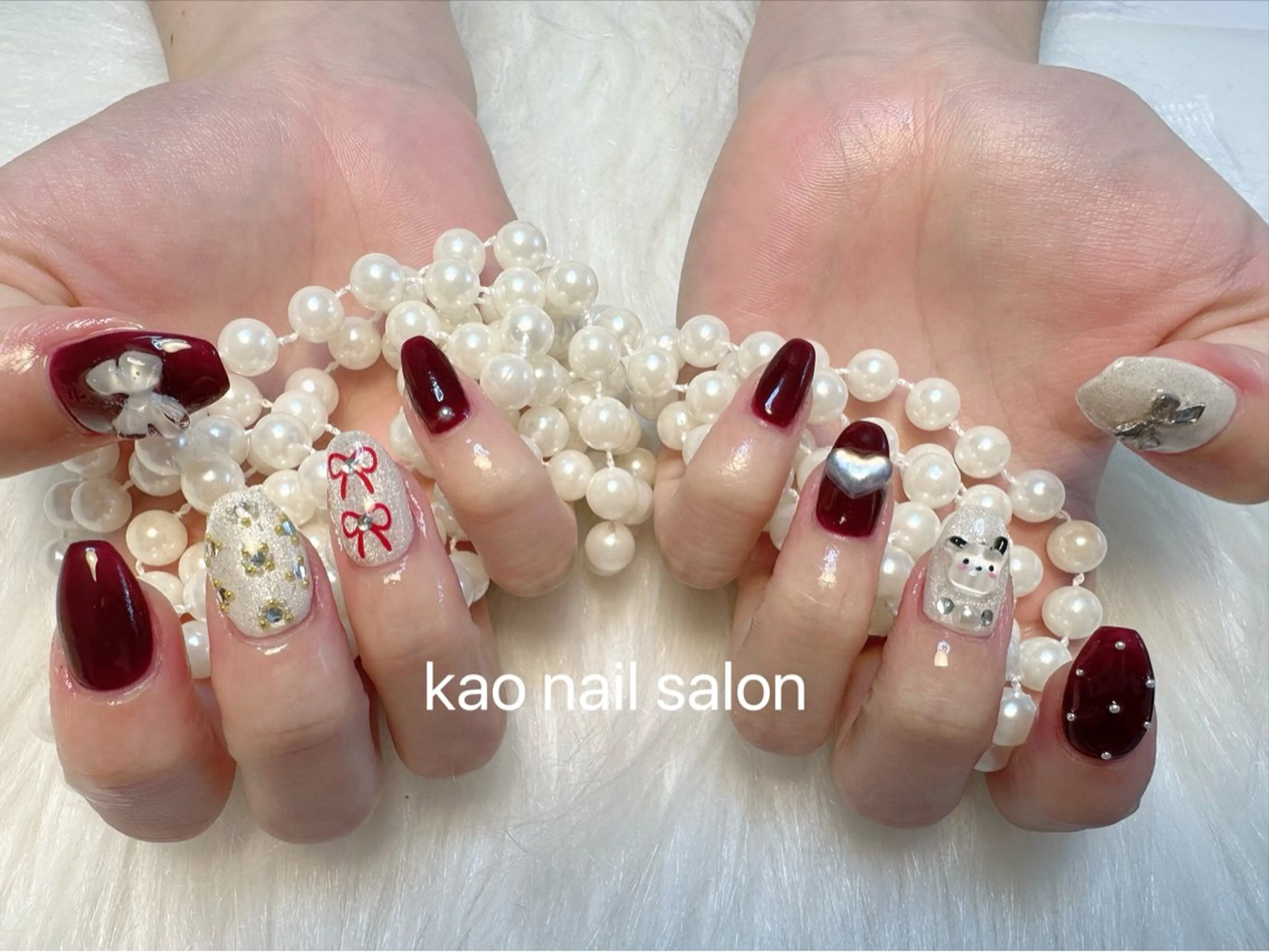 ネイル チークネイル 長さ出し フットネイル フレンチネイル ジェルネイル ハンドネイル kao nail マグネット/長さだしのネイルデザイン