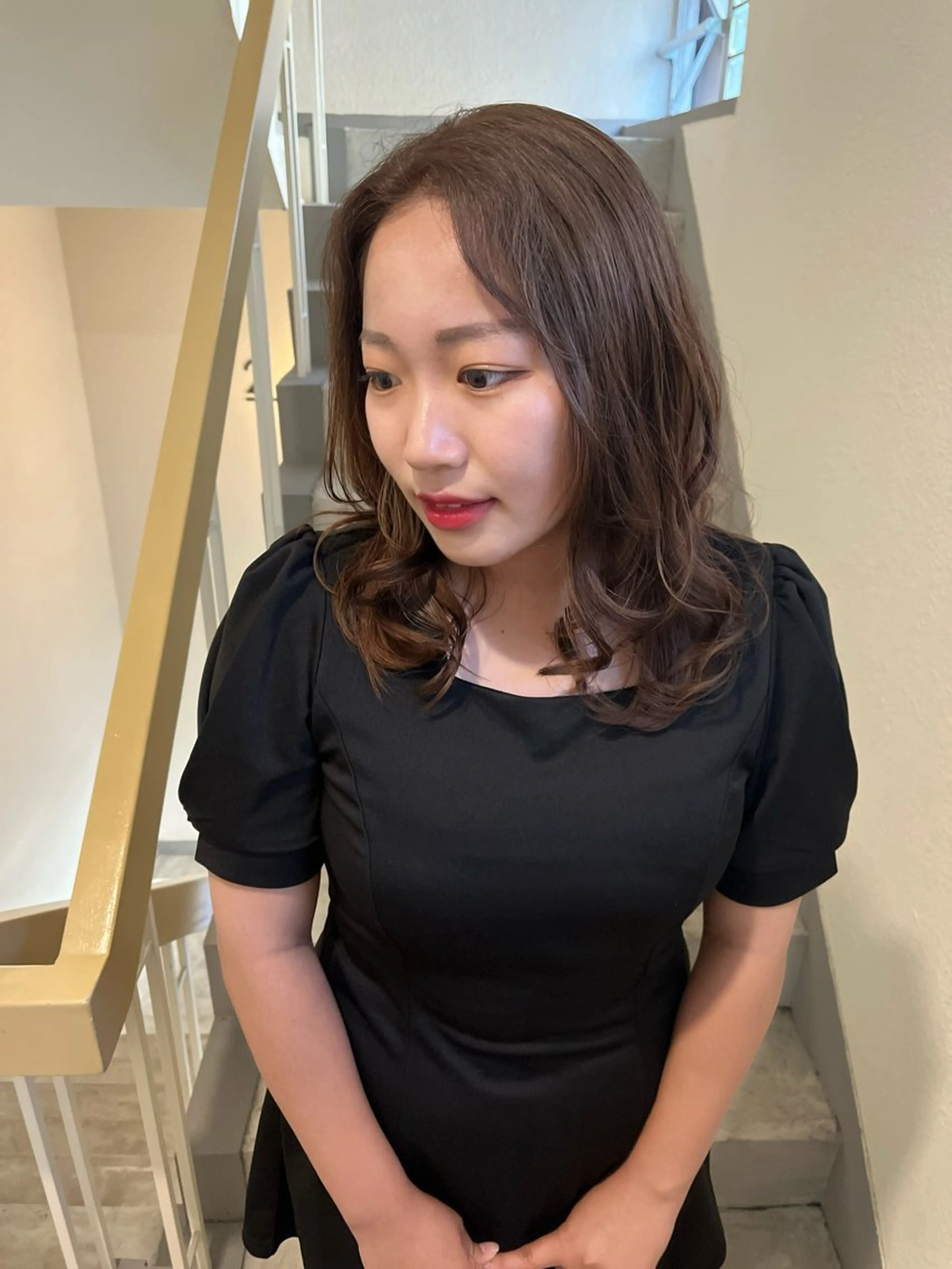 ミディアム ヘアカラー SIKI yuuna レイヤーカット🪽のヘアスタイル