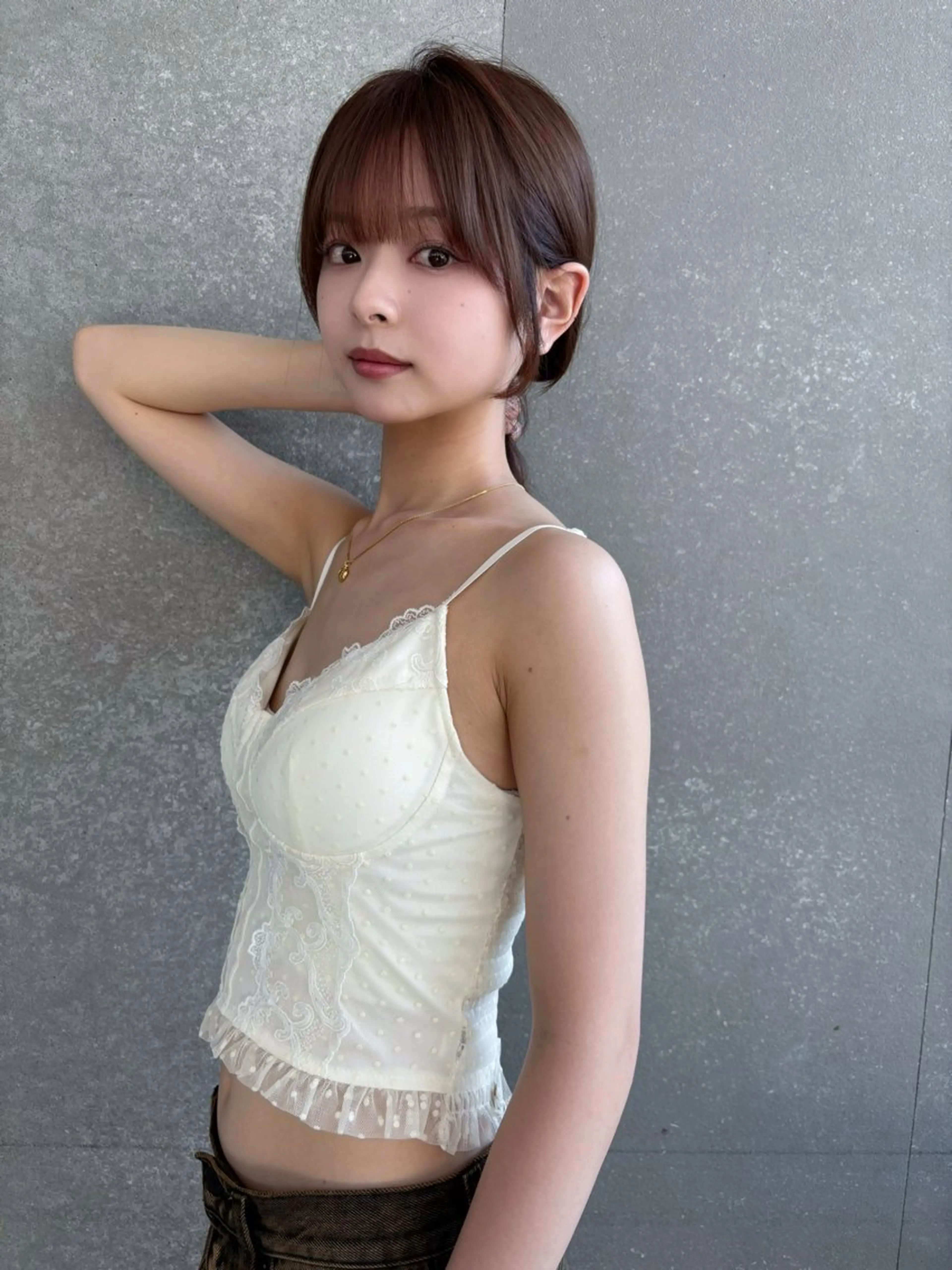 ミディアム カラー ベージュカラー レイヤーカット 縮毛矯正 【美髪矯正) 吉村　清志のヘアスタイル