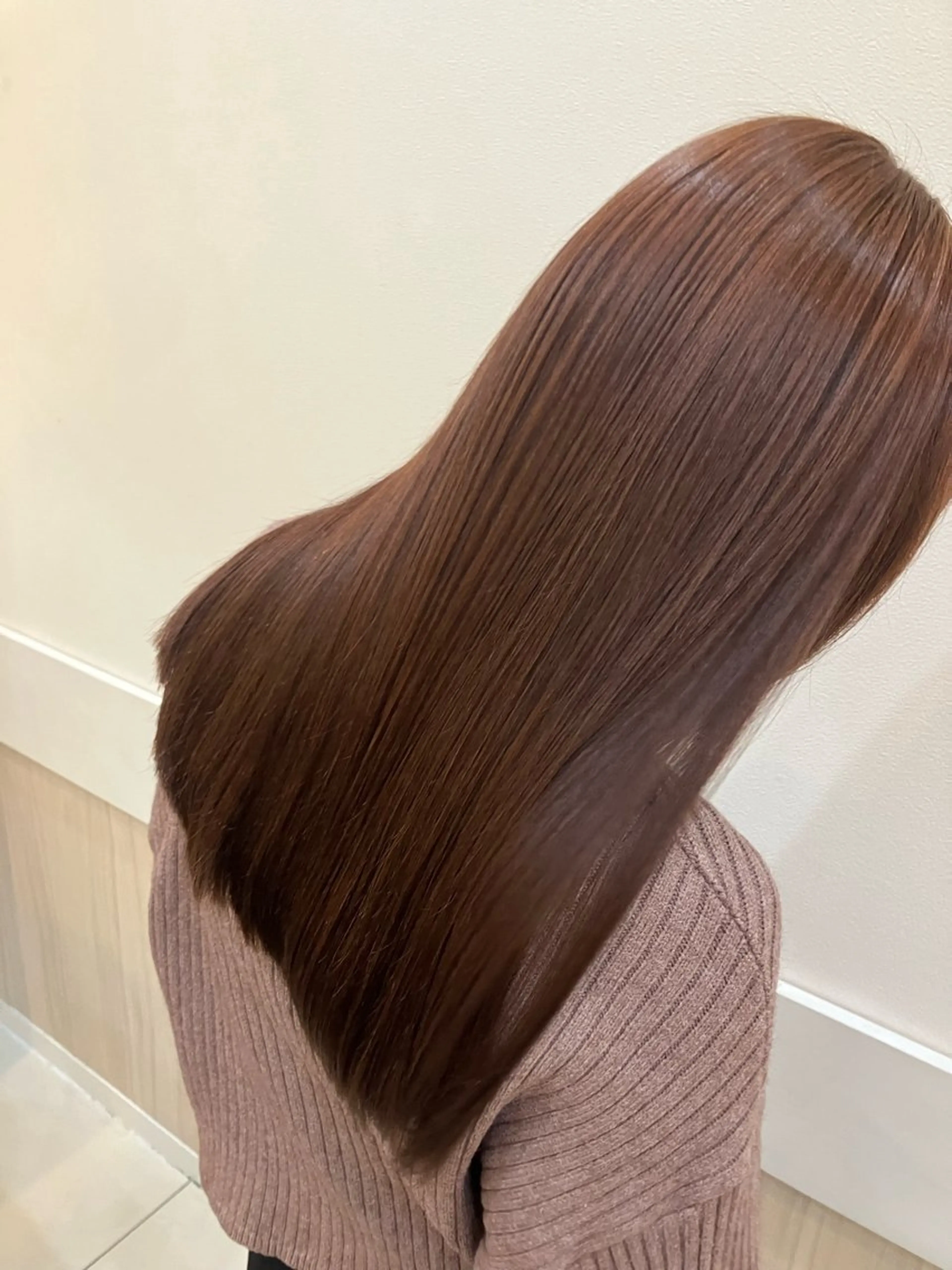 セミロング ヘアカラー yukari 艶髪ヘアのヘアスタイル